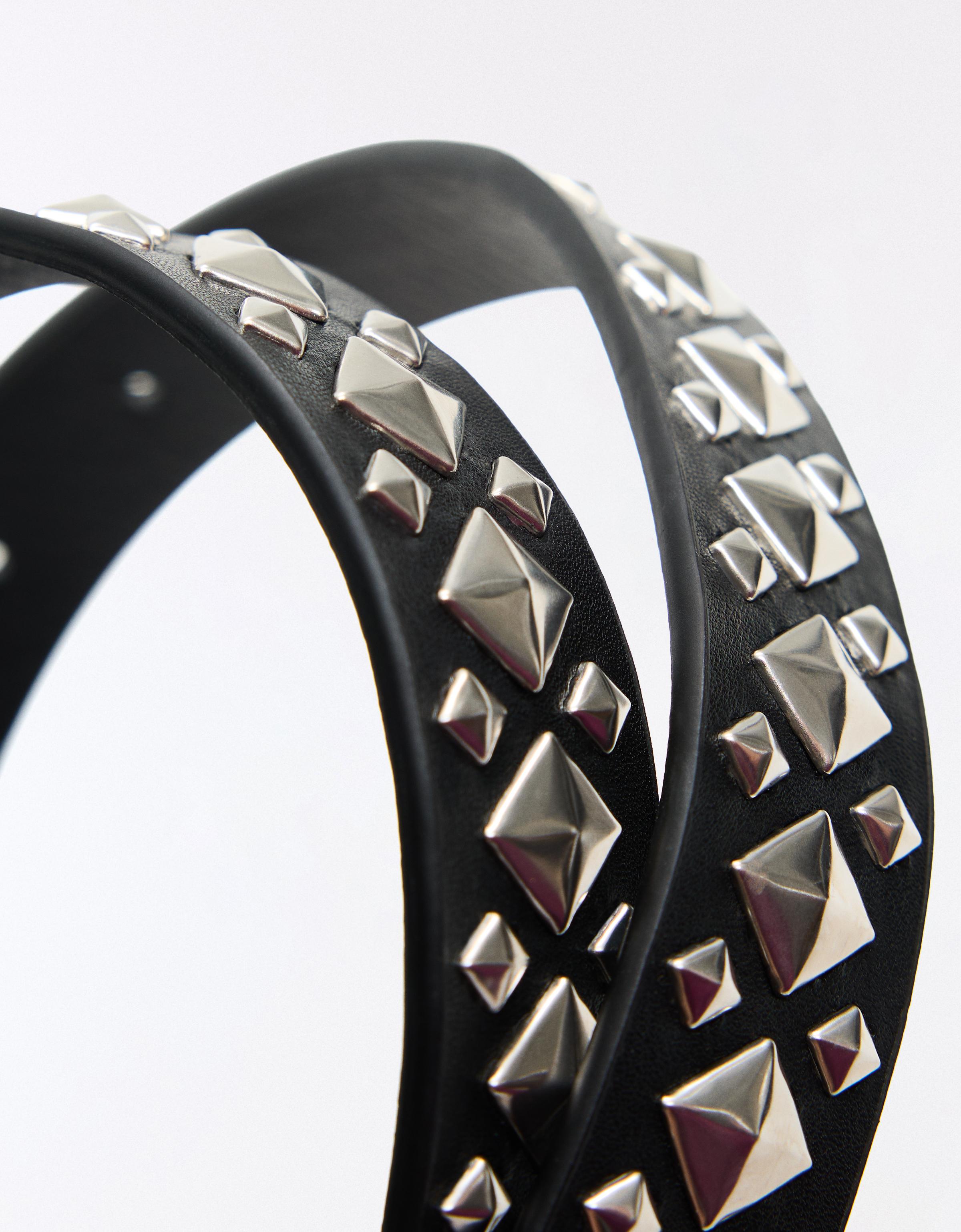 Diamond stud belt — Black