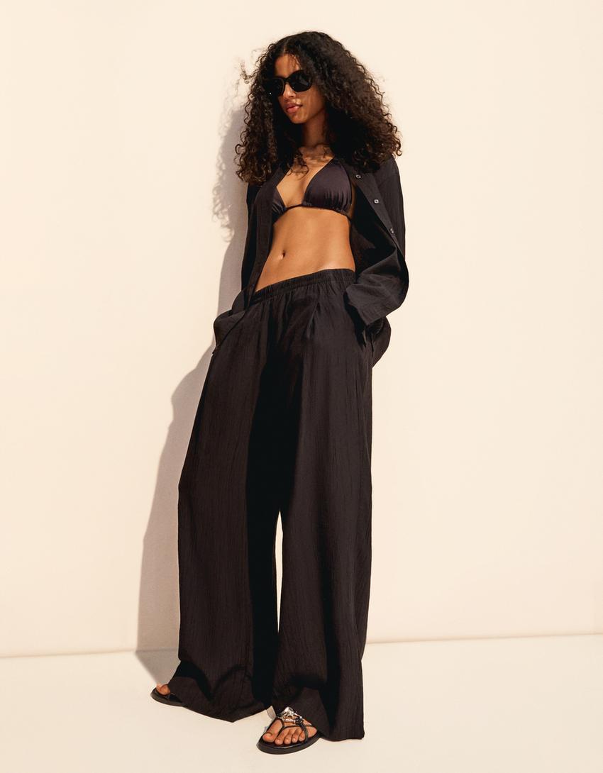 Shirt and wide-leg trousers set-Shirt and wide-leg trousers set