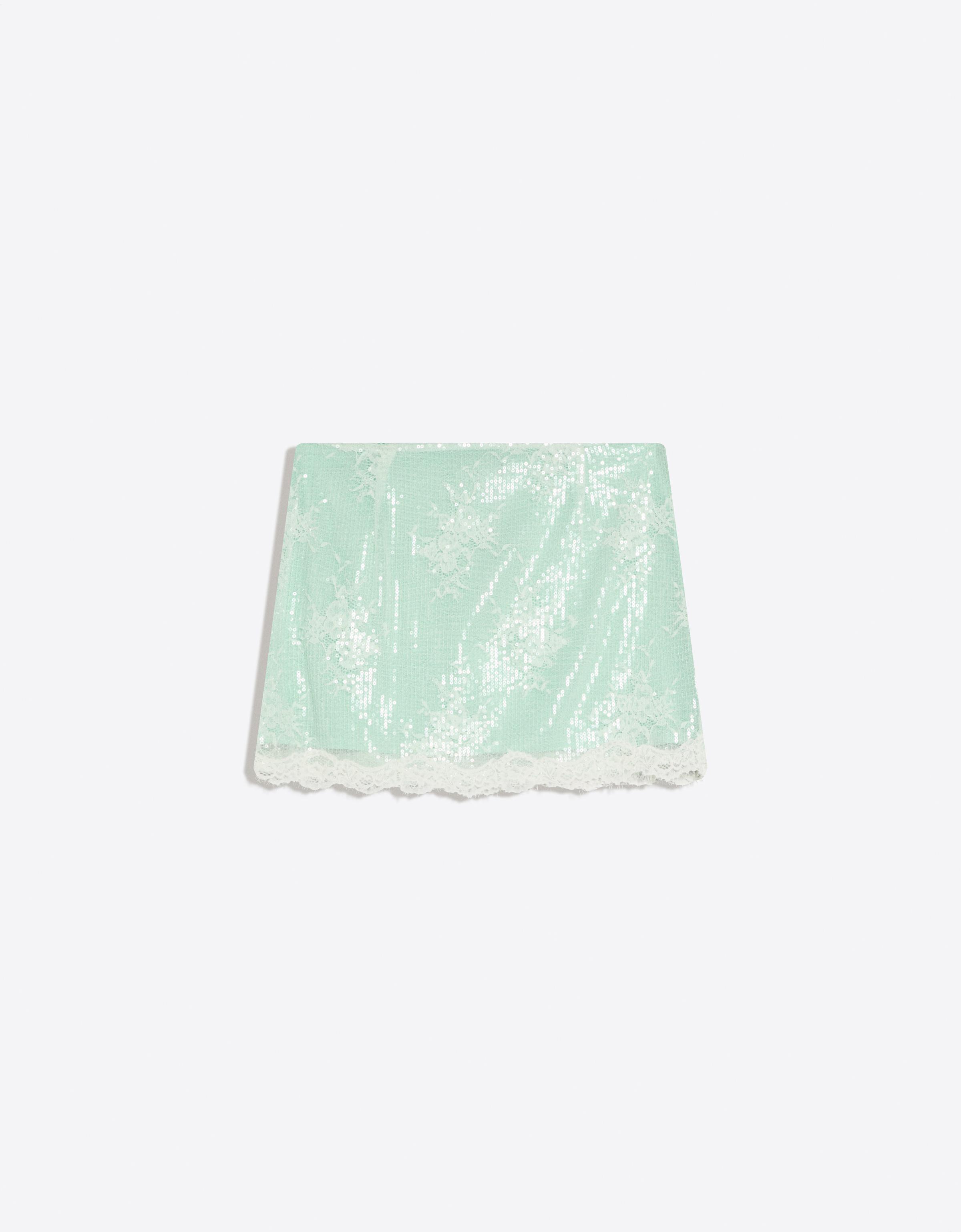 Sequin lace mini skirt