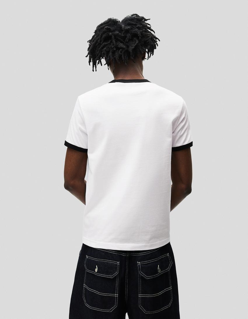 T-shirt Fugglers manga curta estampado-Gelo