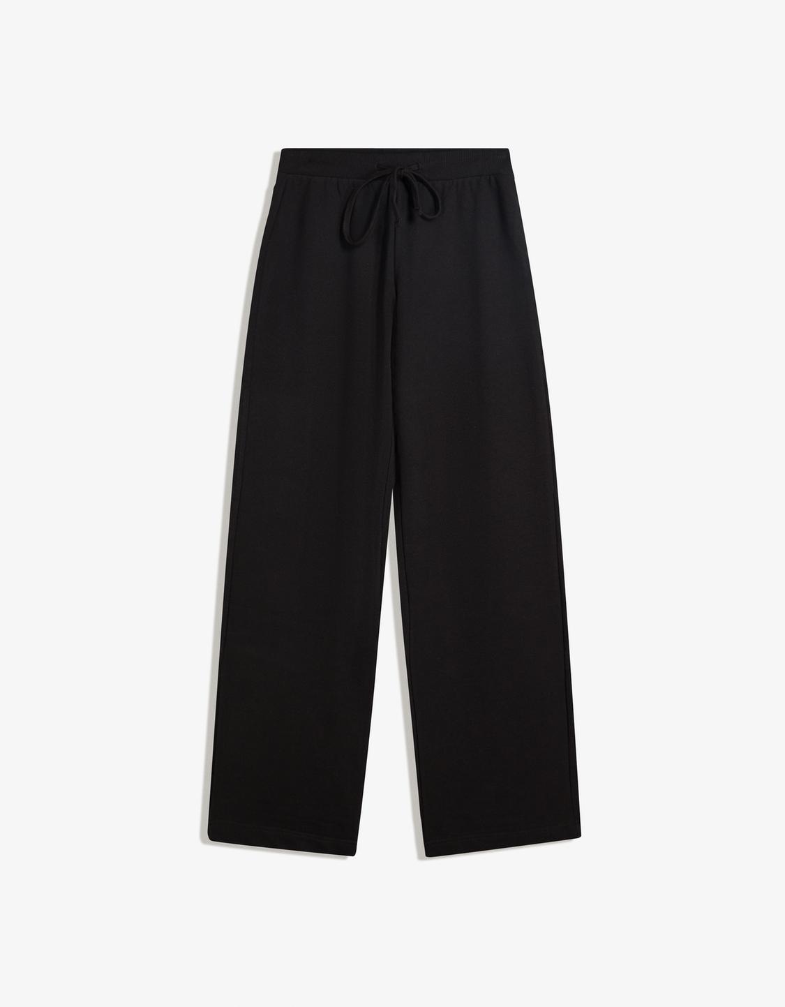 Plush jersey trousers