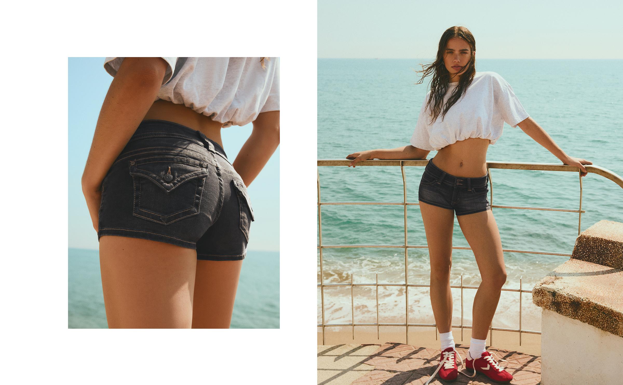 Mini denim şort - Görsel 42