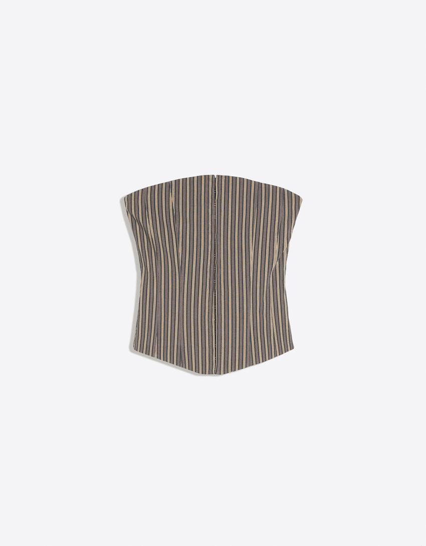 Korse bandeau top-Gri