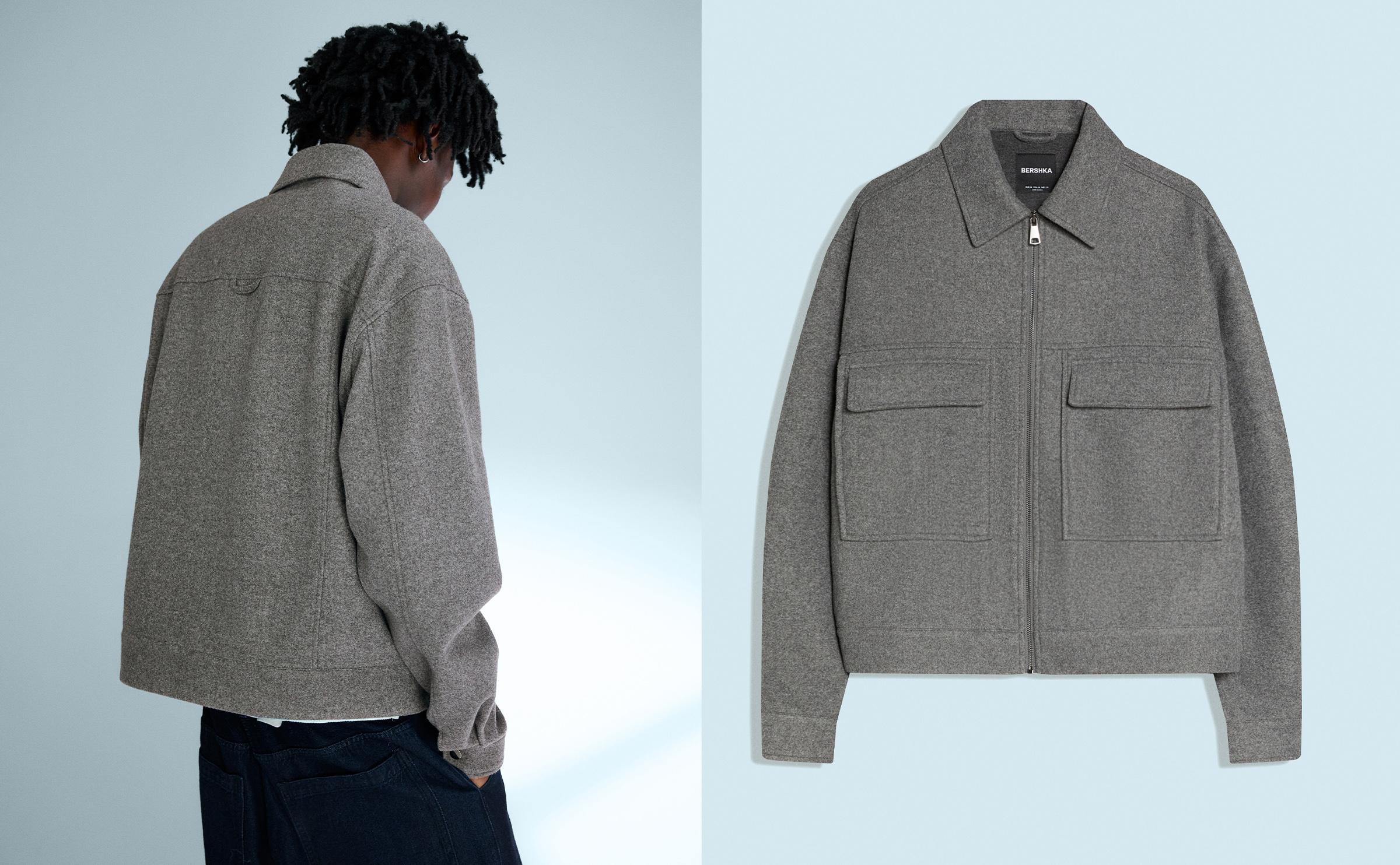 Fermuarlı boxy fit flanel ceket - Görsel 34