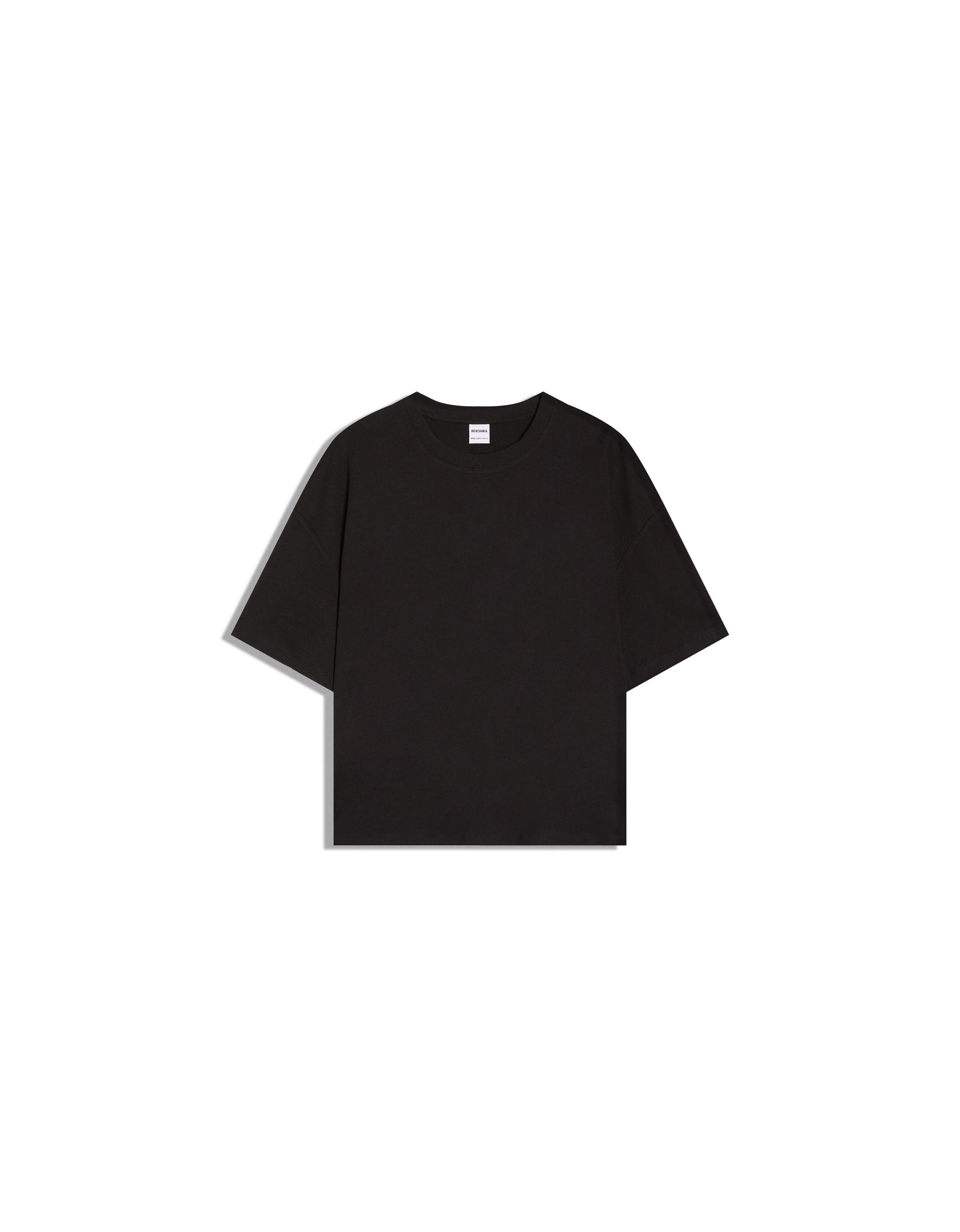 Short sleeve boxy fit T-shirt — Black