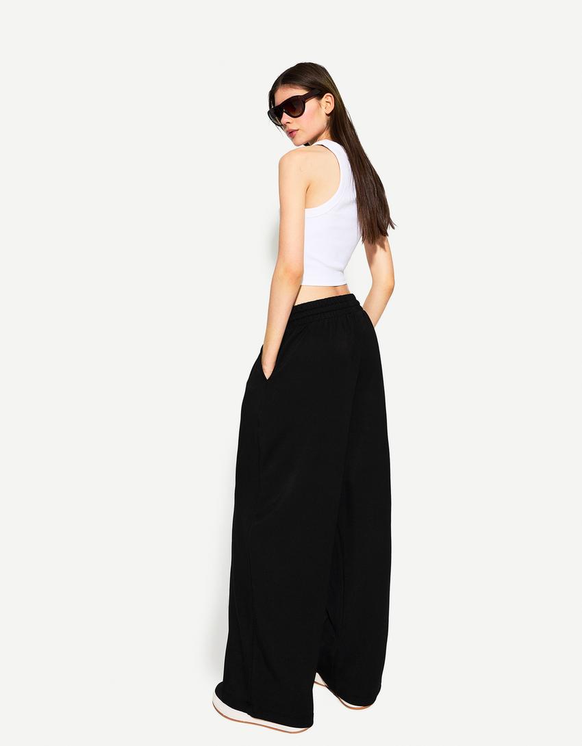 Soft-Wide-Leg-Hose-Schwarz-1