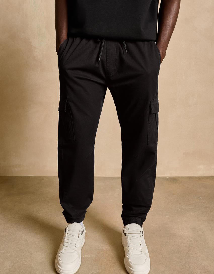 Cargo joggingbroek-Zwart