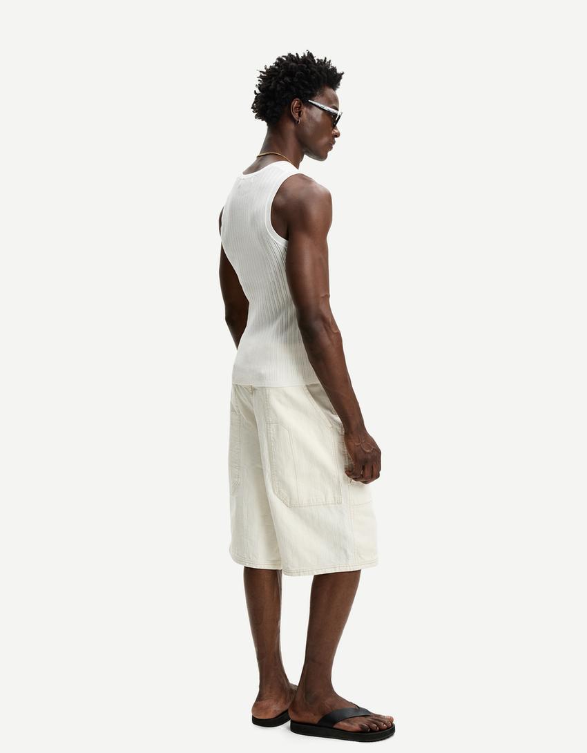 Strappy T-shirt-White