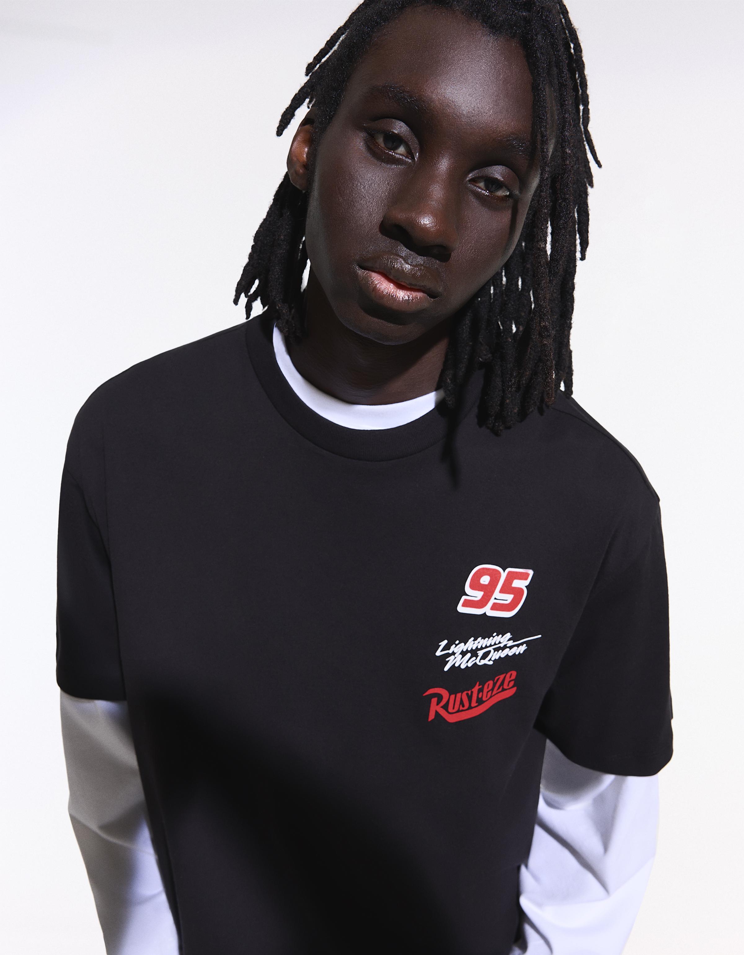 Kısa kollu araba baskılı t-shirt - Görsel 8