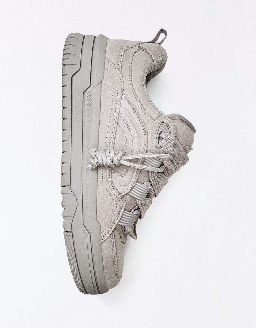 Voluminous skate sneakers-Grey