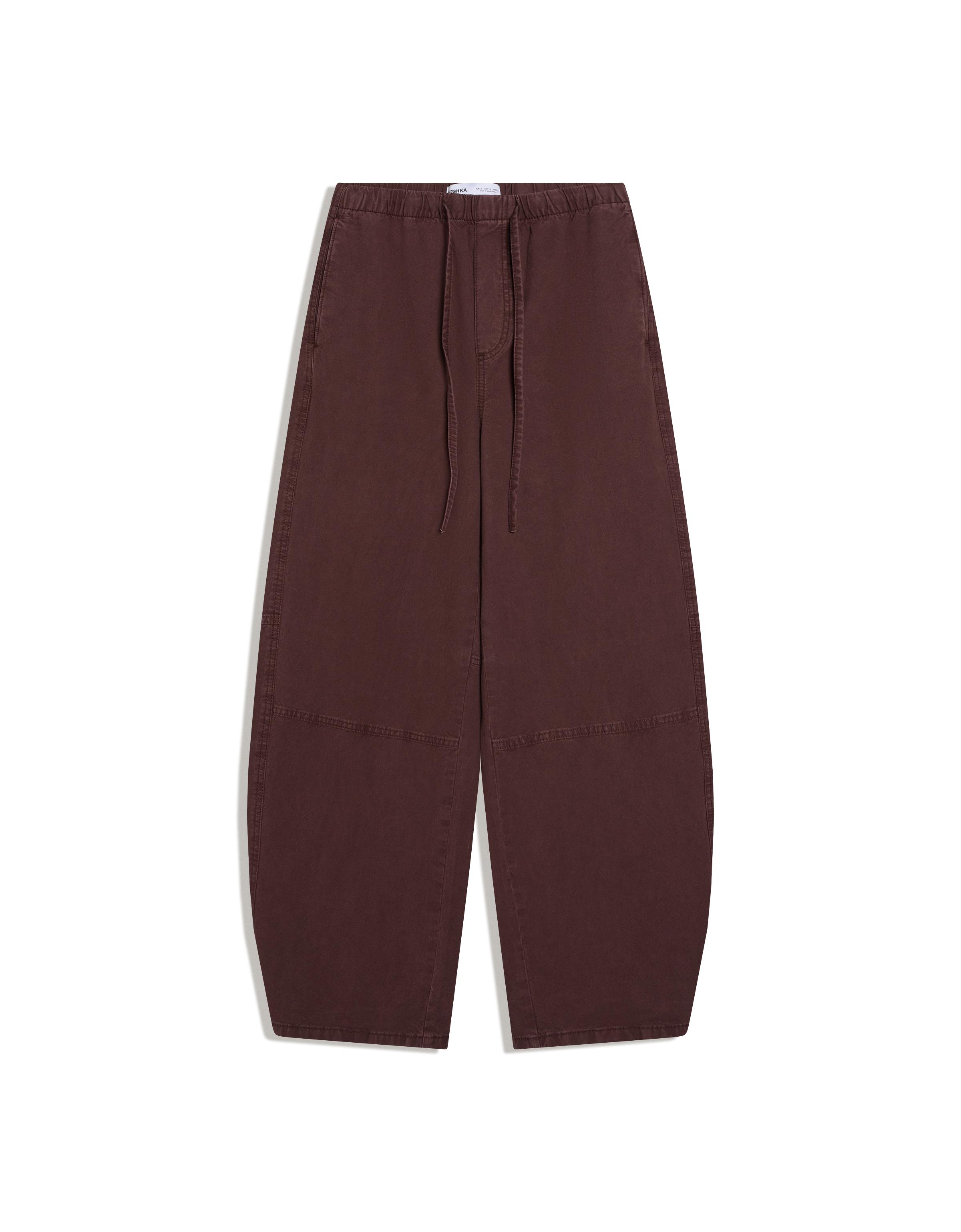 Low-rise wide balloon jeans