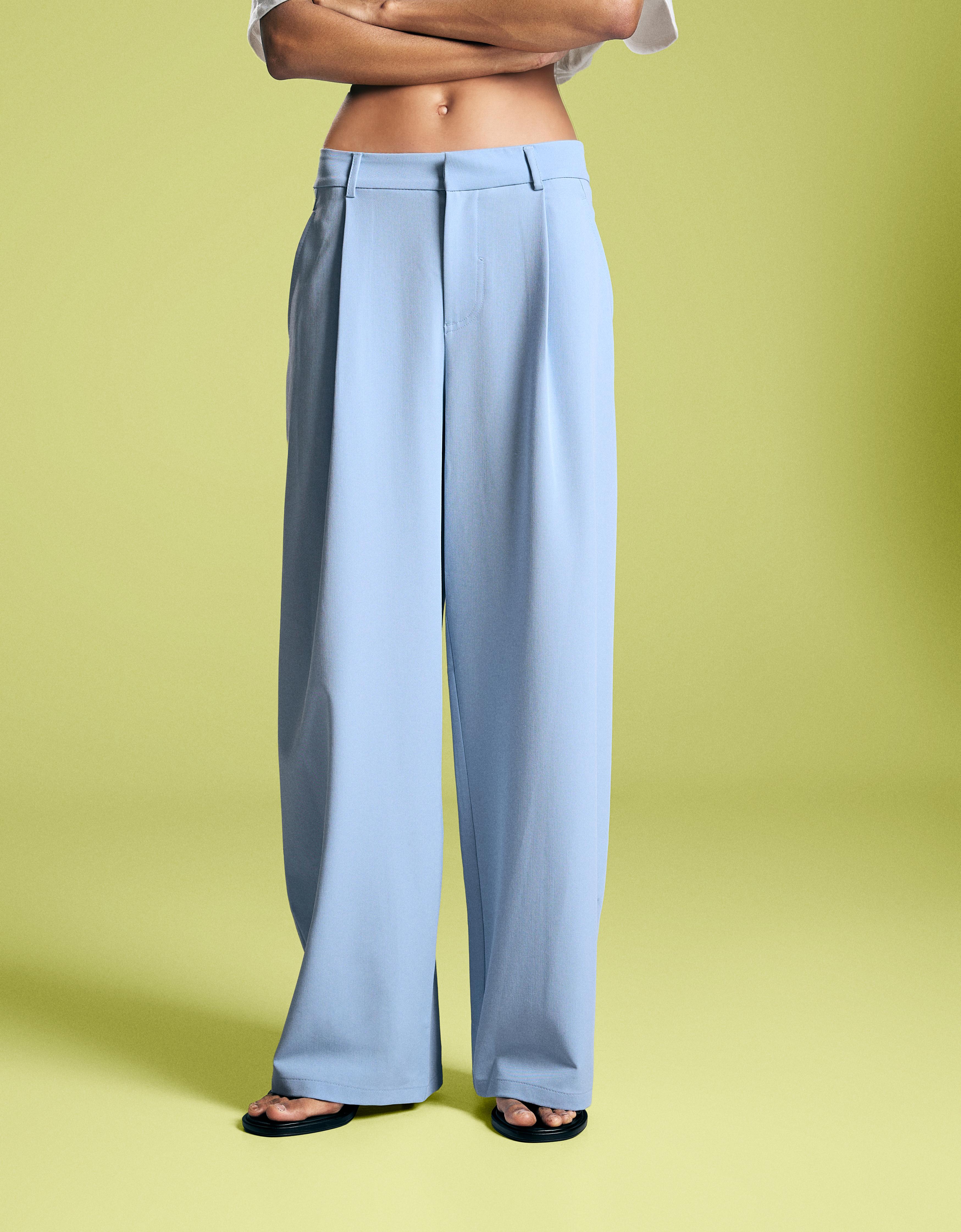 Çift kumaşlı hacimli pantolon - Görsel 132