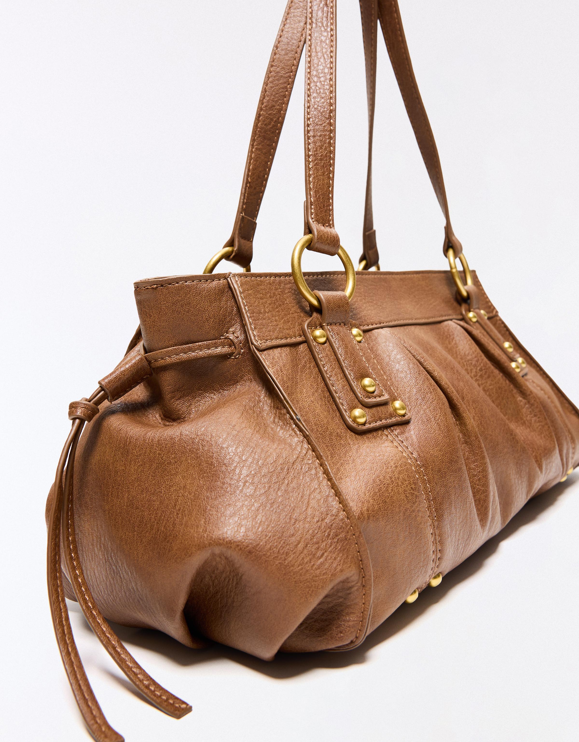 Studded bag — Brown