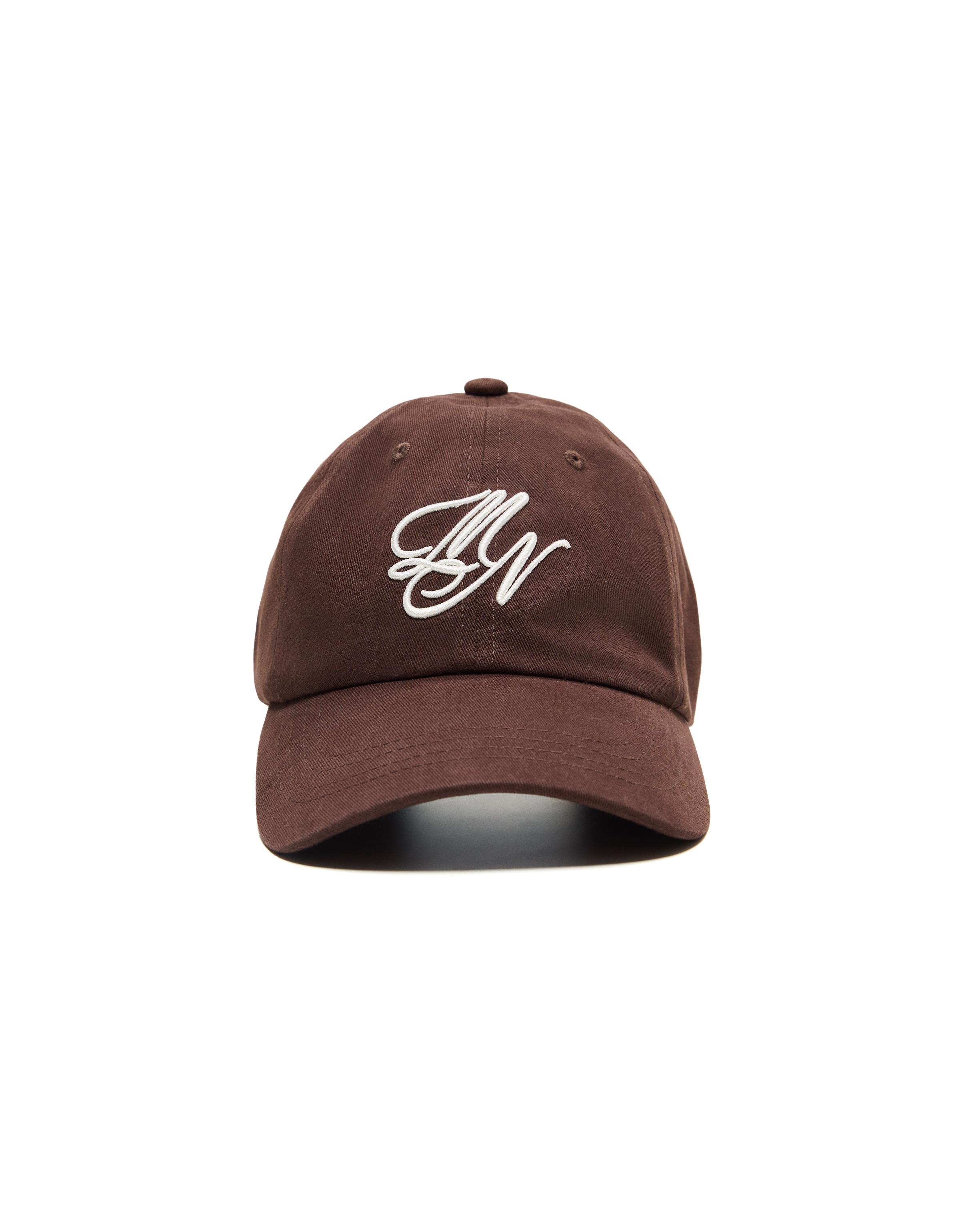 Embroidered cap — Brown