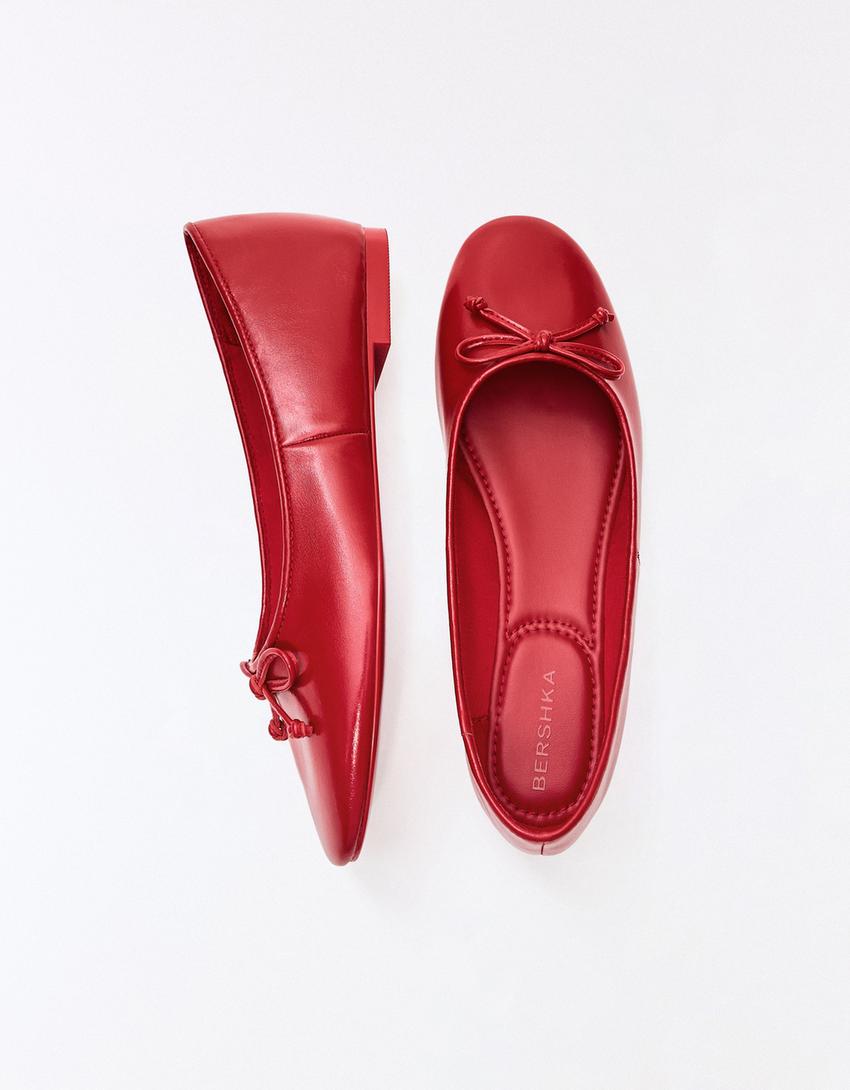 Ballerinas with bow-RED