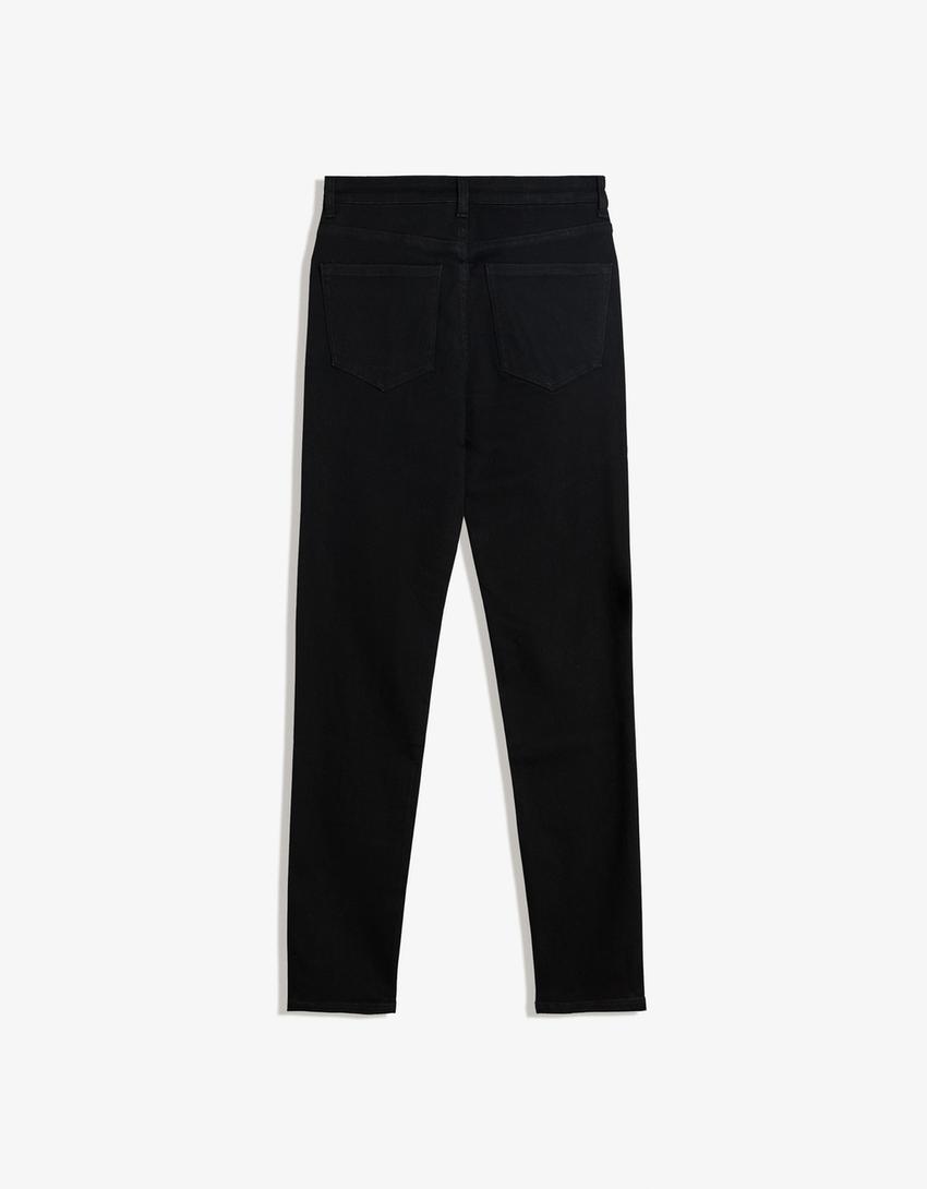 Farmerke super high waist skinny soft-Crna-1