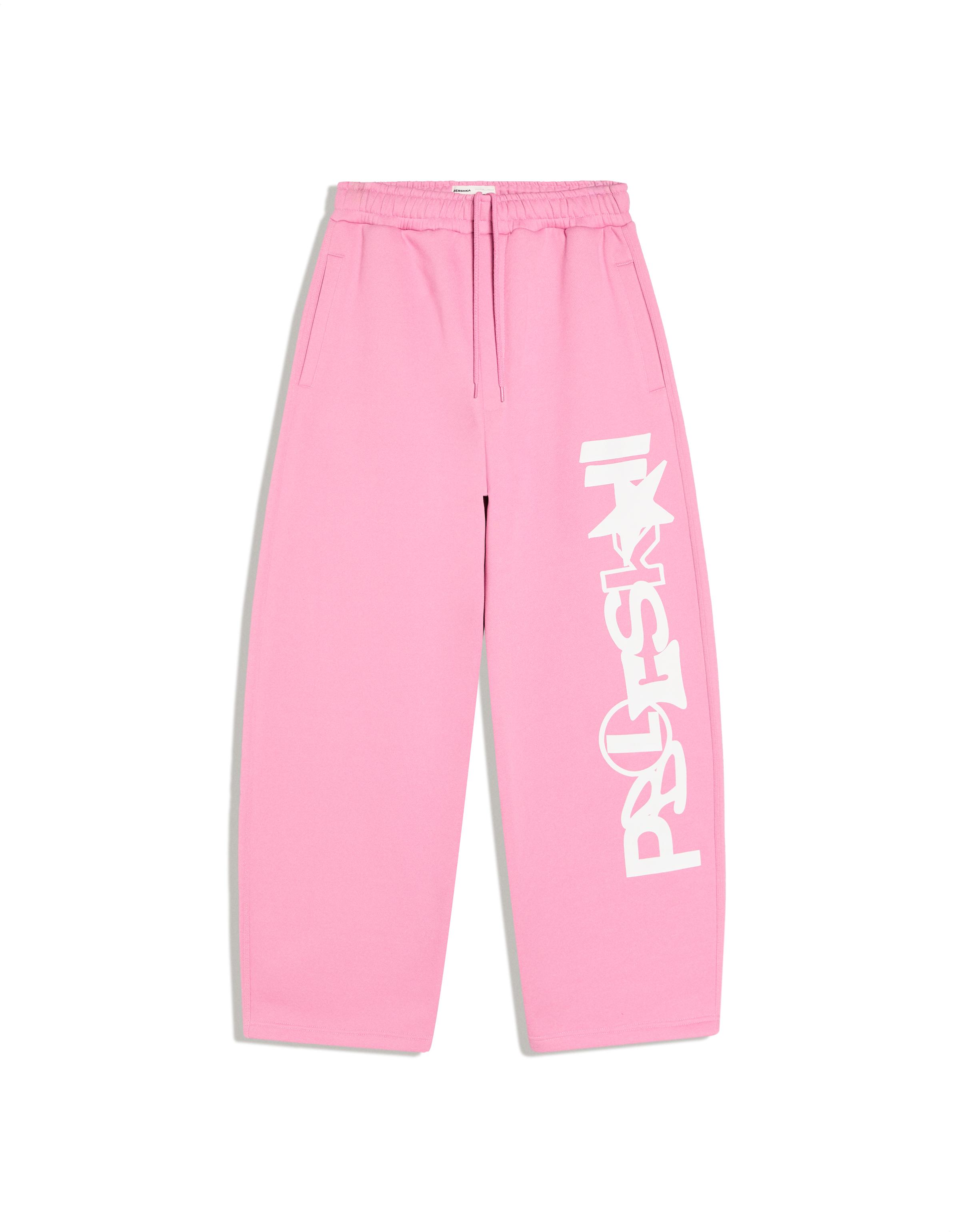 Balloon trousers with side print — Pink