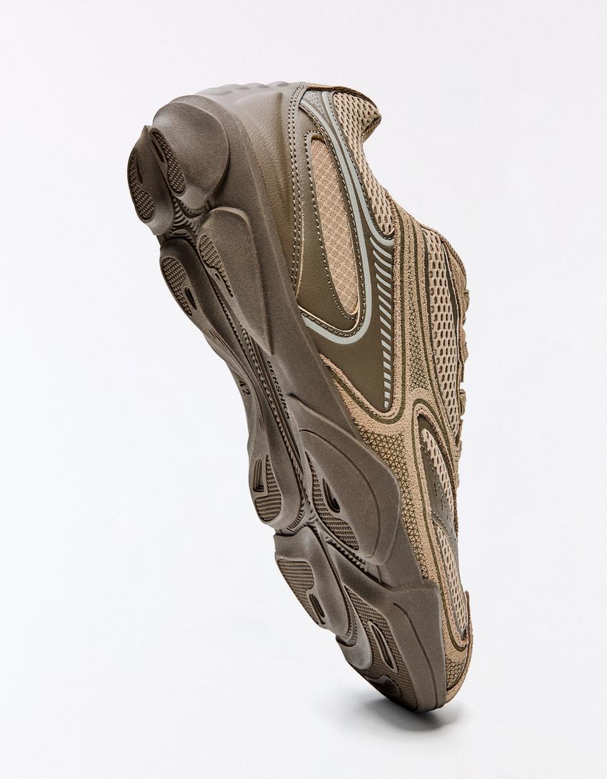 Fine-soled sneakers-Brown