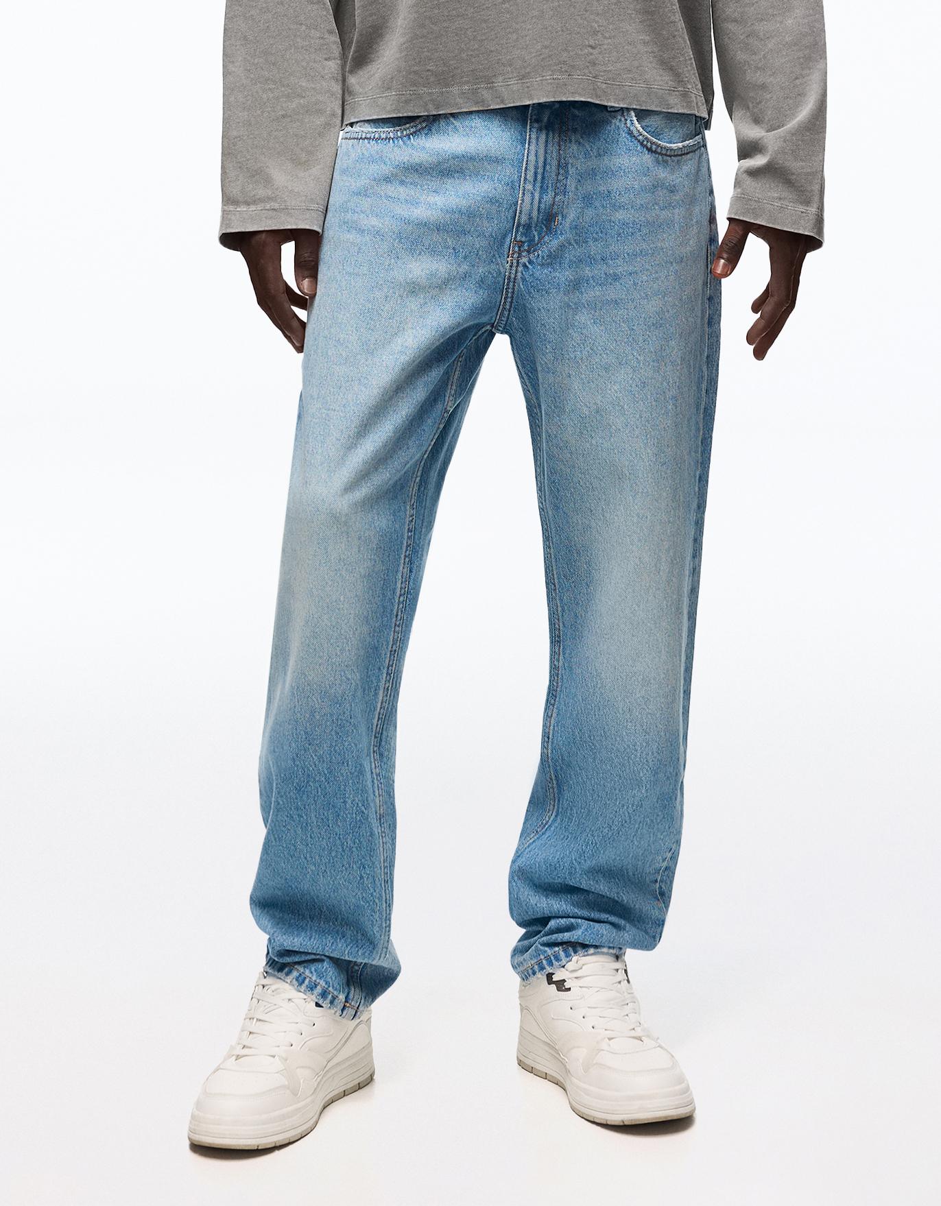 Straight-leg jeans — Light blue