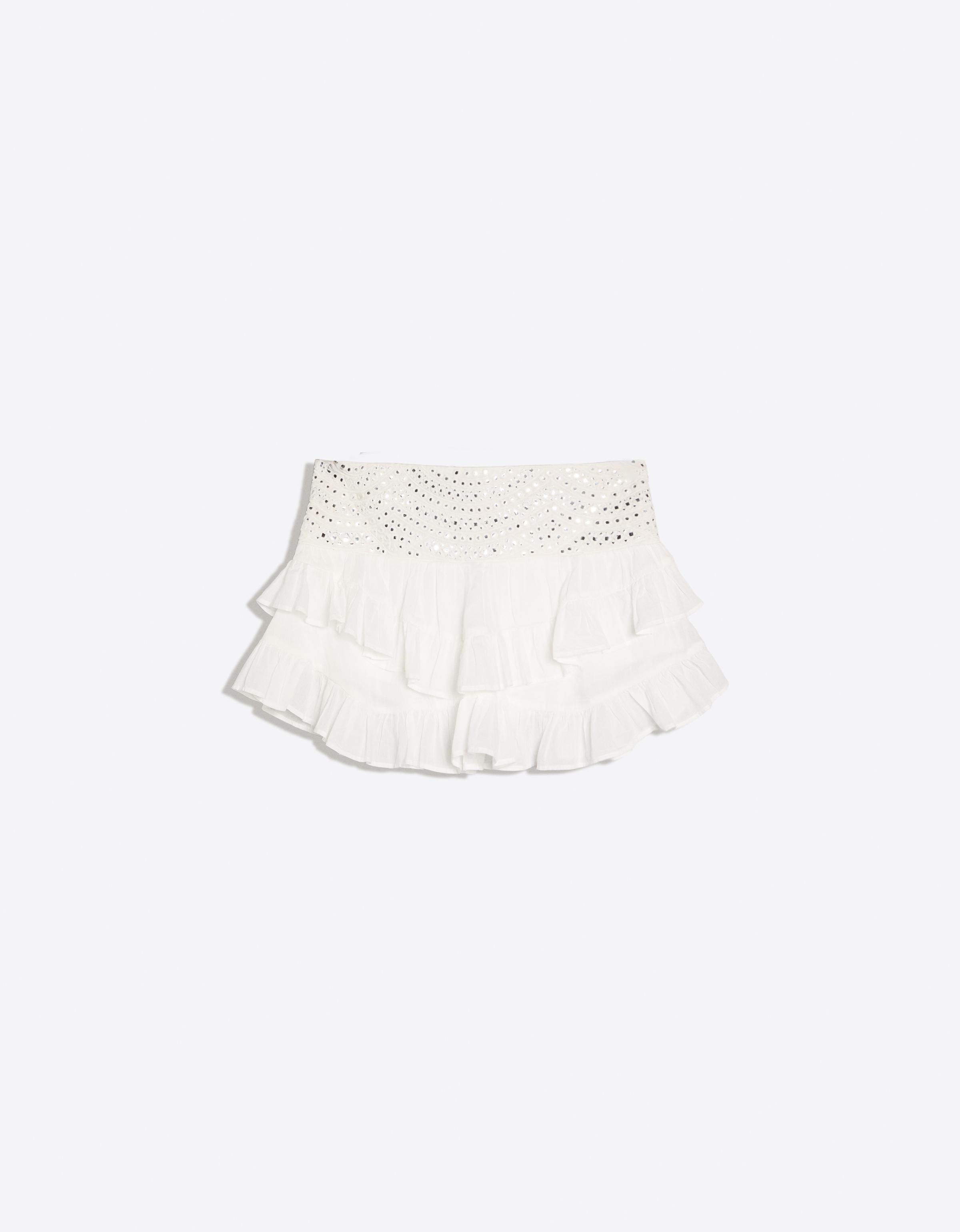 Ruffle mini skirt