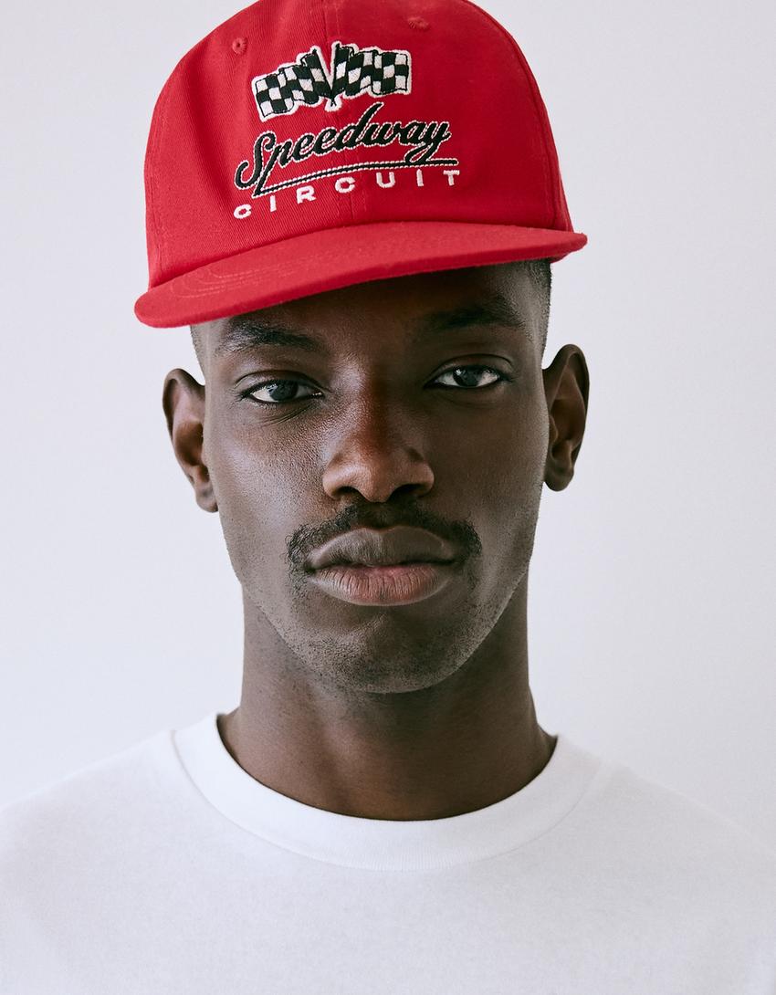 Boné bordado-Vermelho-3