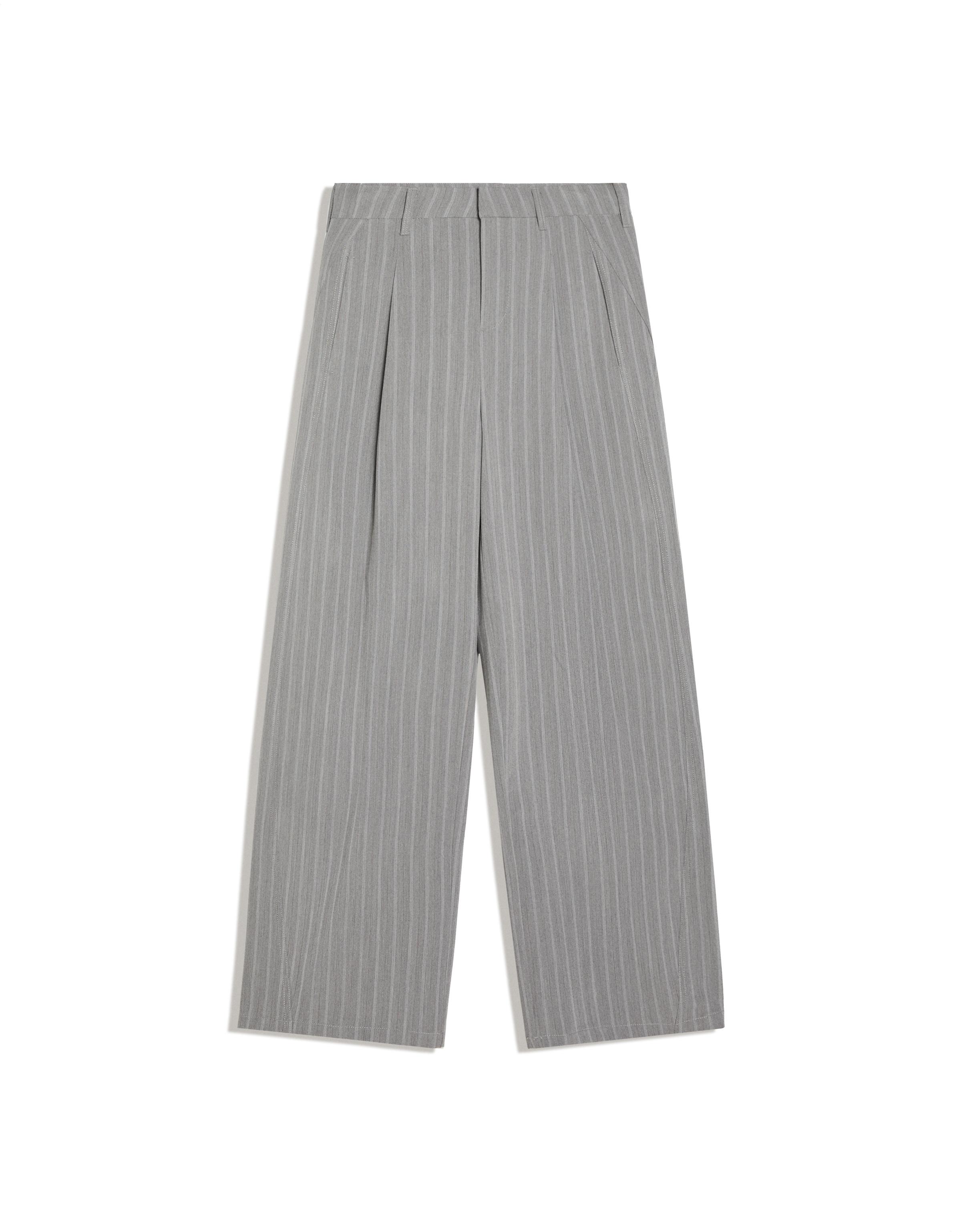 Double-fabric darted trousers — Grey