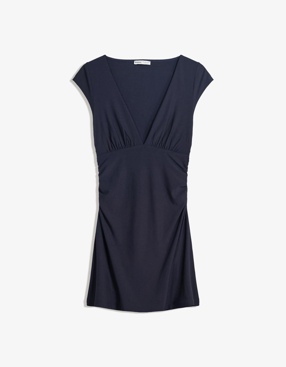 Gathered mini dress