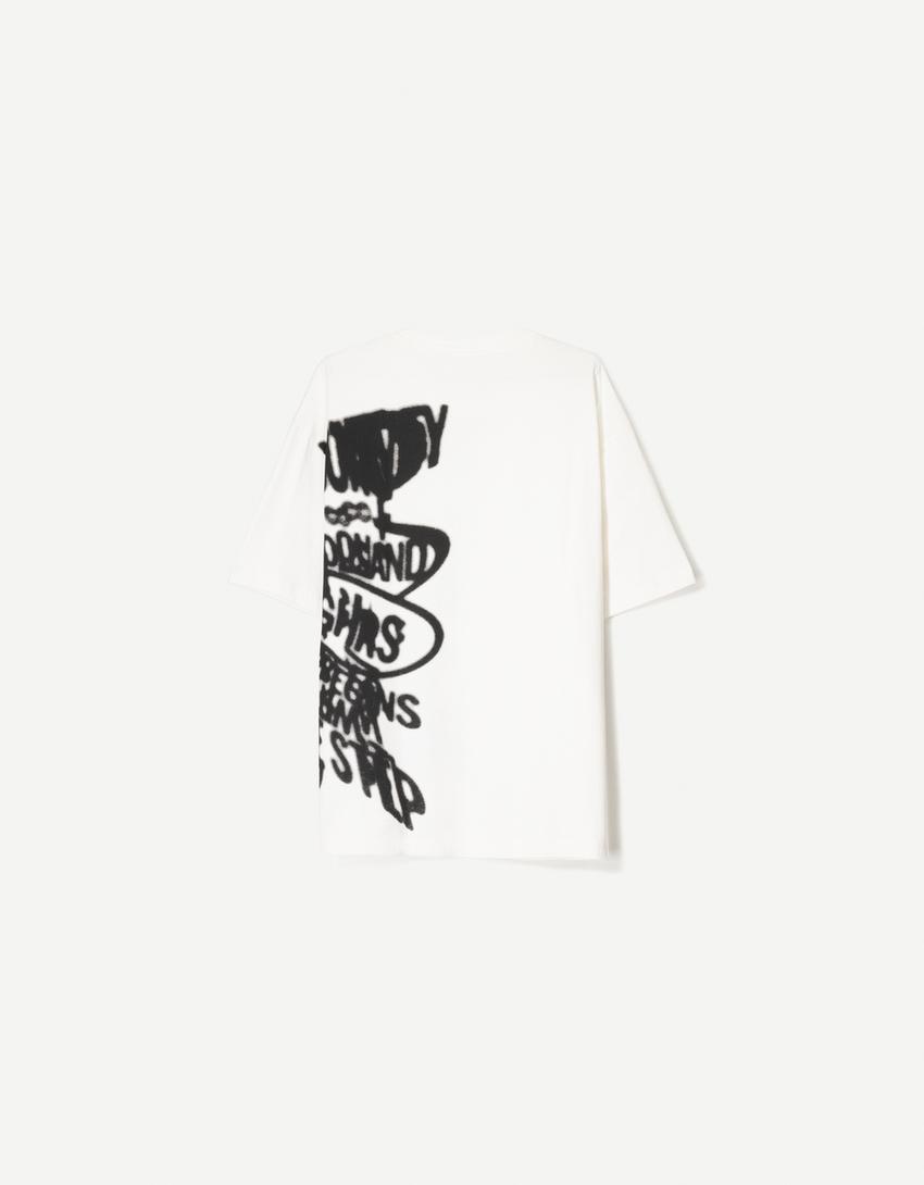 Short sleeve T-shirt with print-Off white