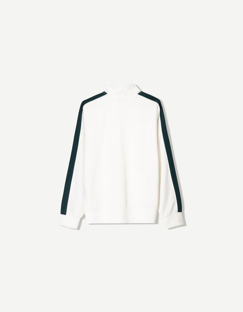 Embroidered technical jacket-Off white-6