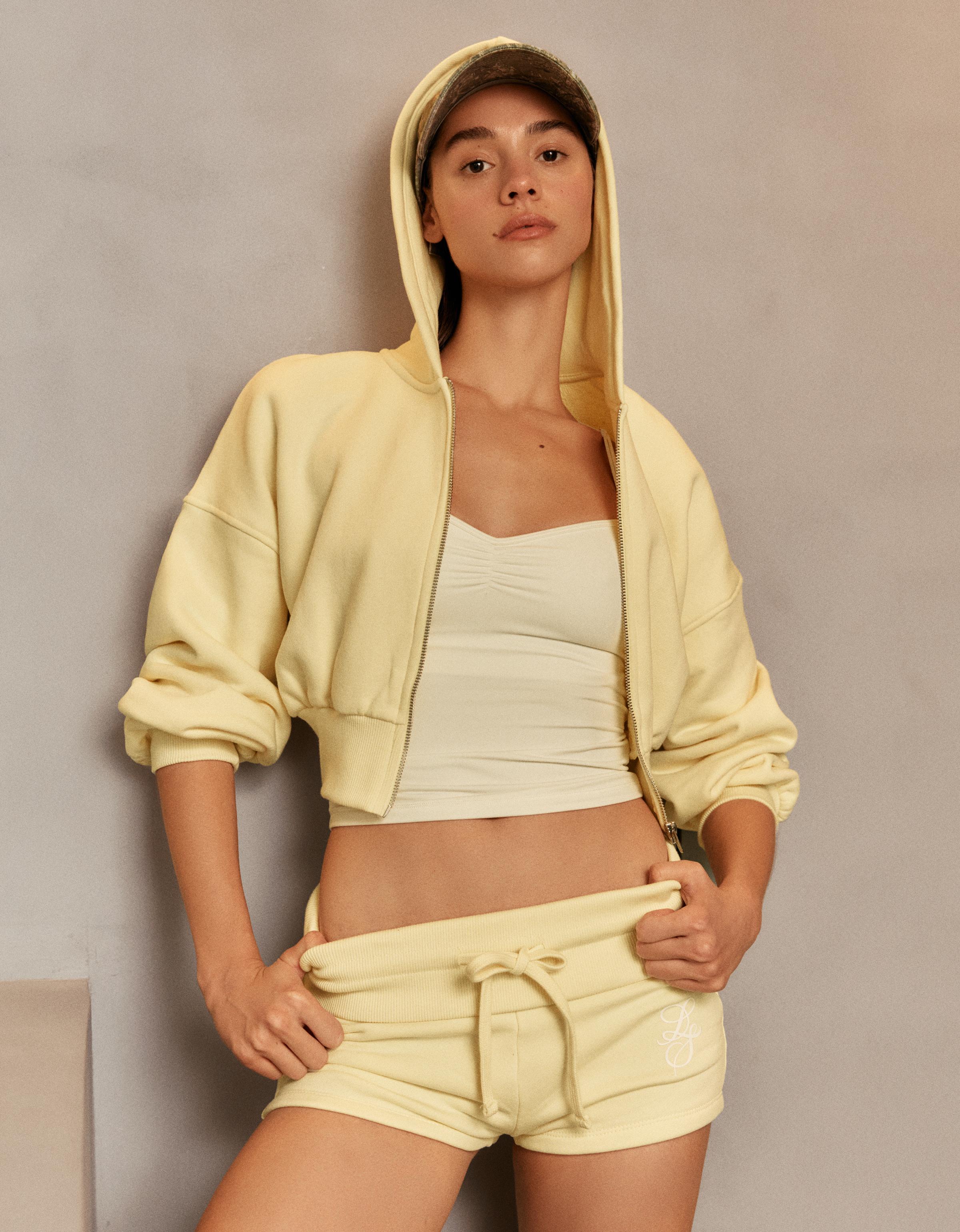 Katlama detaylı beli lastikli bermuda - Görsel 2