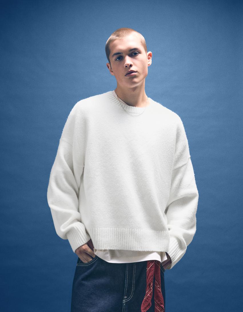 Cropped jumper-White