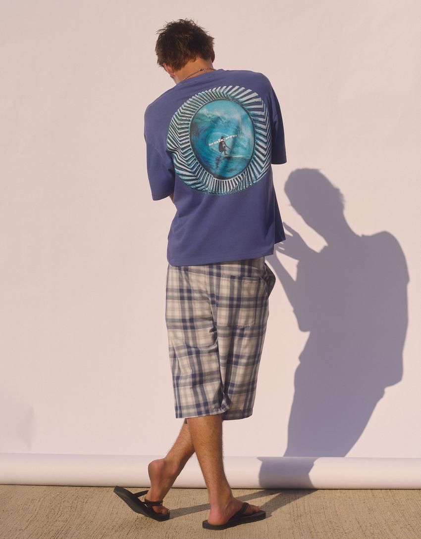 Volcom Skater-Bermudas-Ausgewaschenes Blau