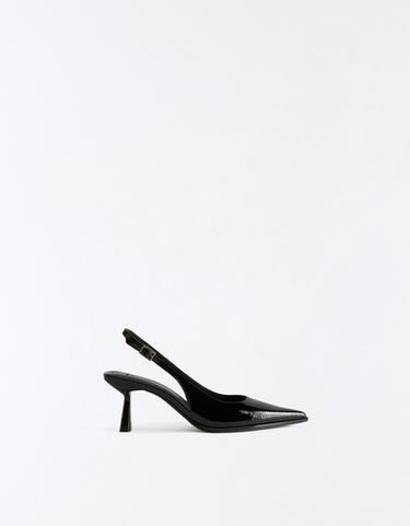 Backless kitten-heel shoes — BLACK 1