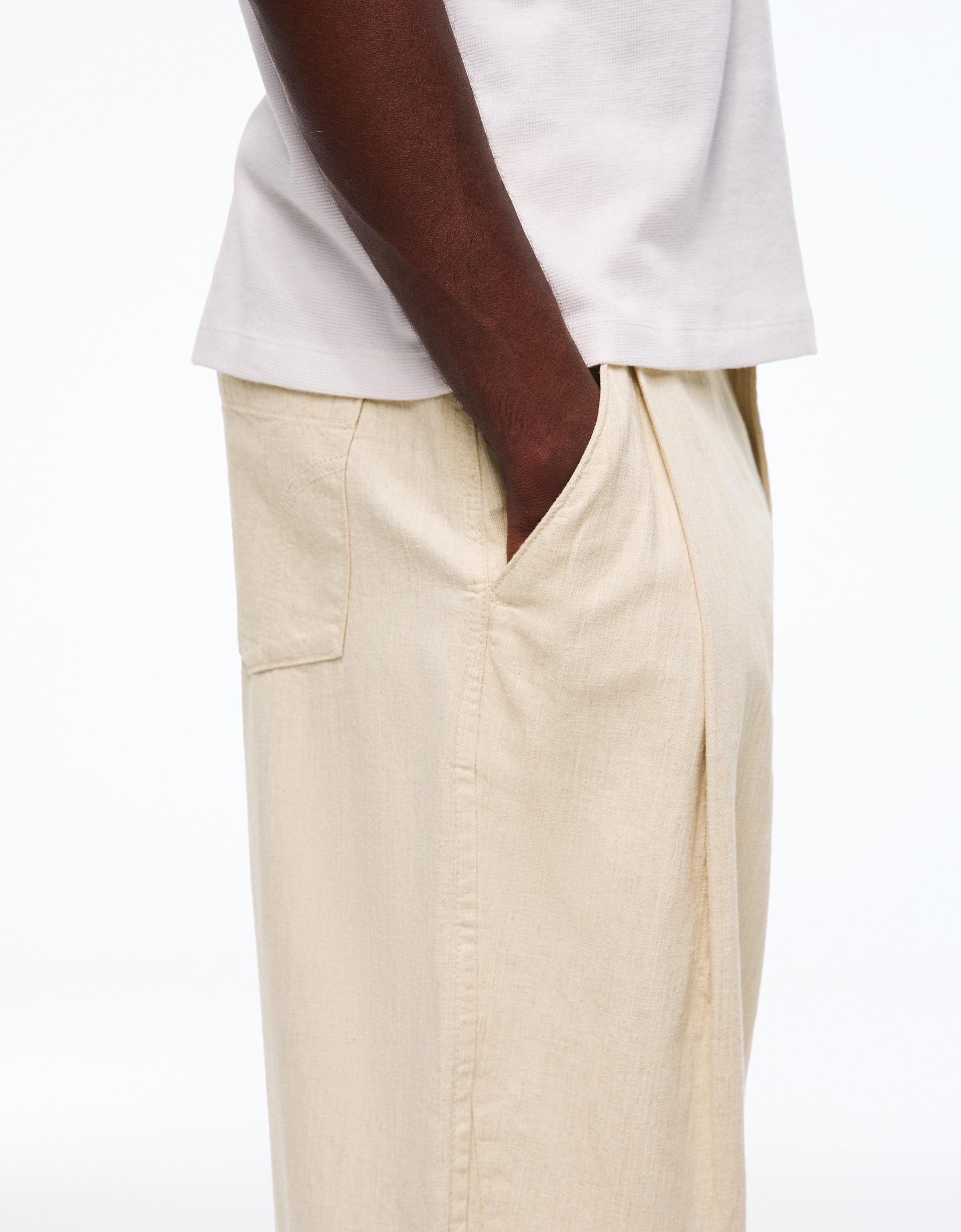 Ketenli super baggy fit pantolon - Görsel 151