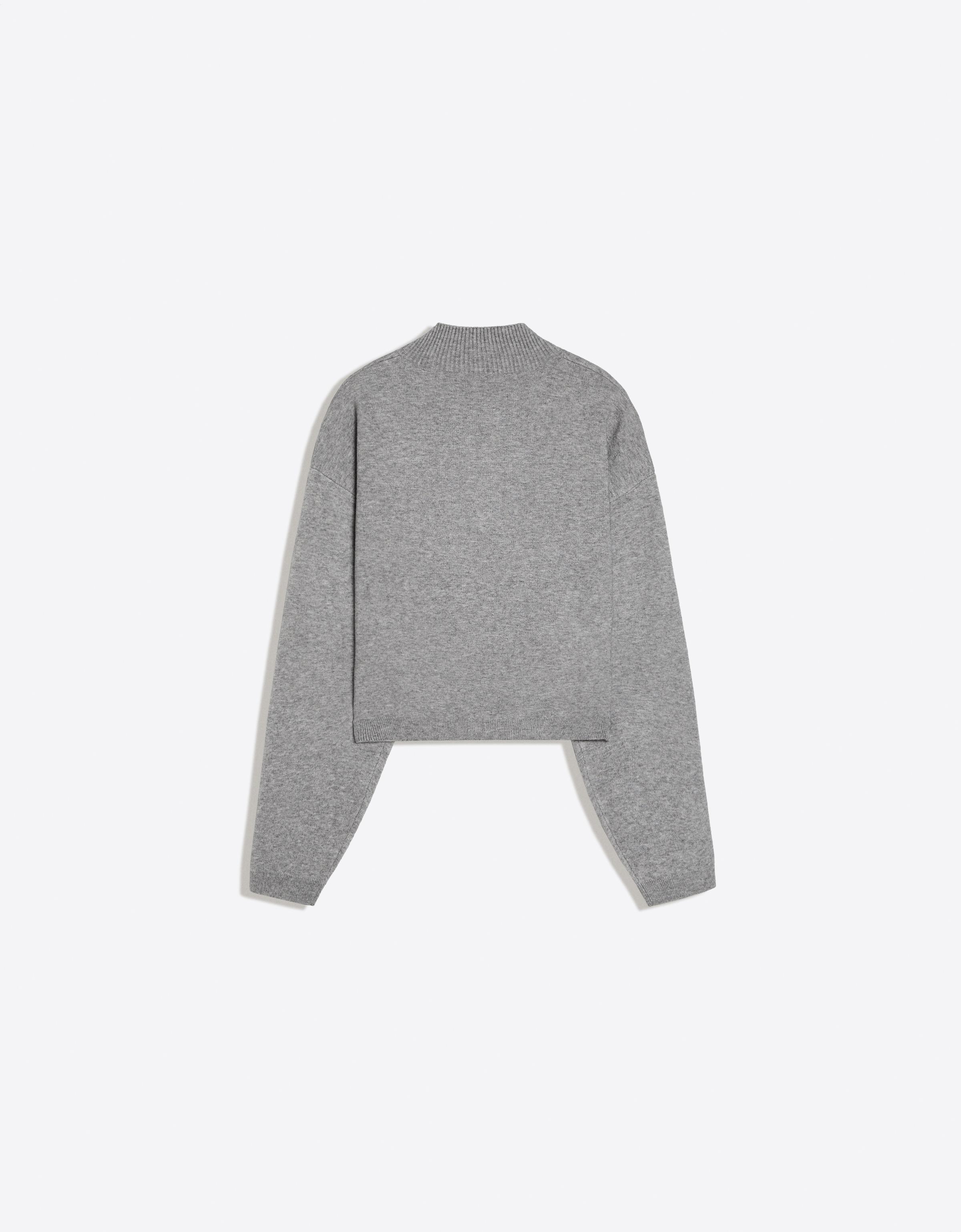 Embroidered zip-up jumper — Grey