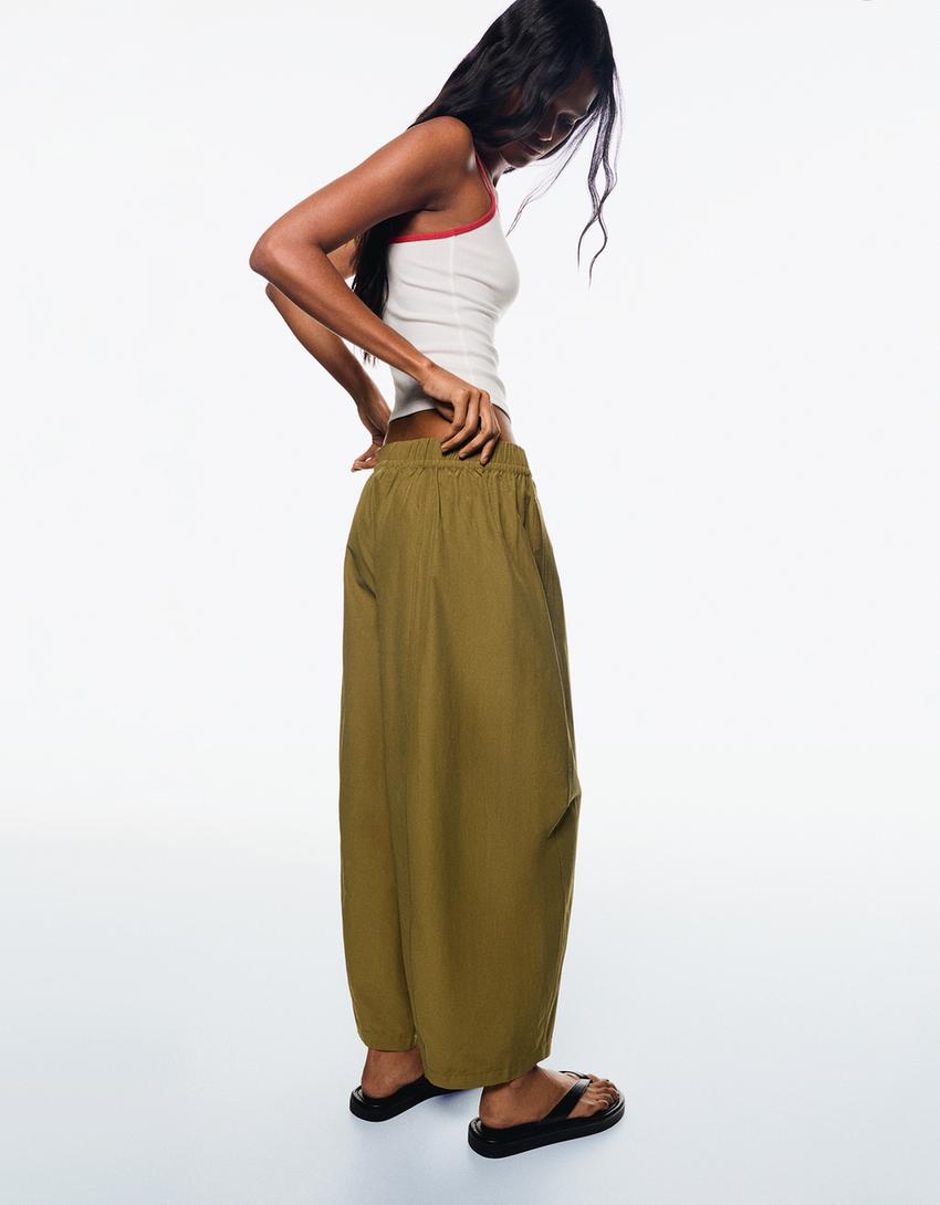 Pantalón barrel cropped-Verde-2