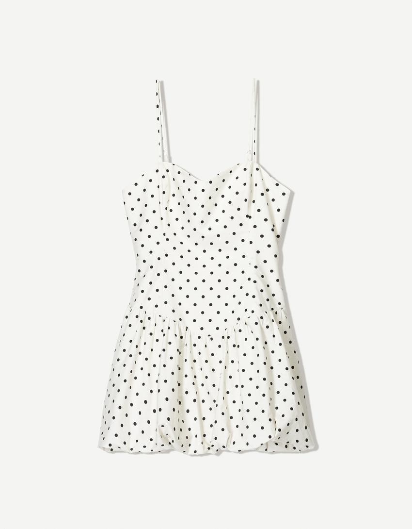 Vestido Sin Mangas KRISP De Lunares - Corte Suelto, Fruncido Delantero