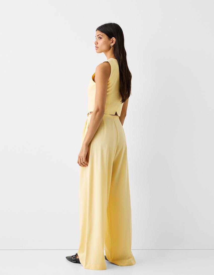 جاكيت فيست بأزرار-أصفر-1