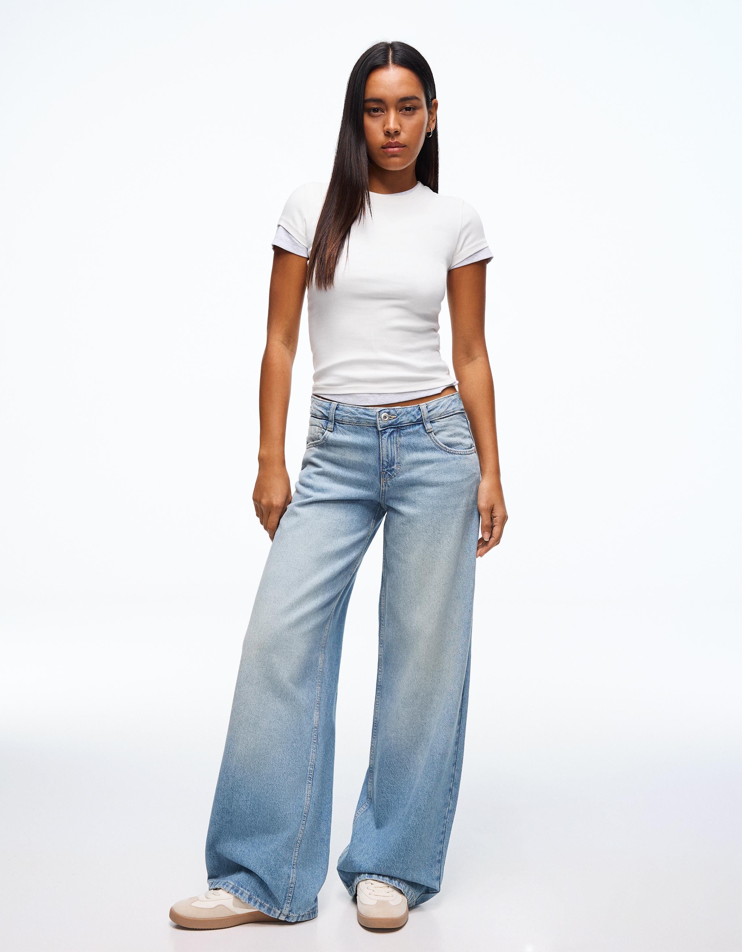 Düşük bel geniş paça jean - Görsel 116