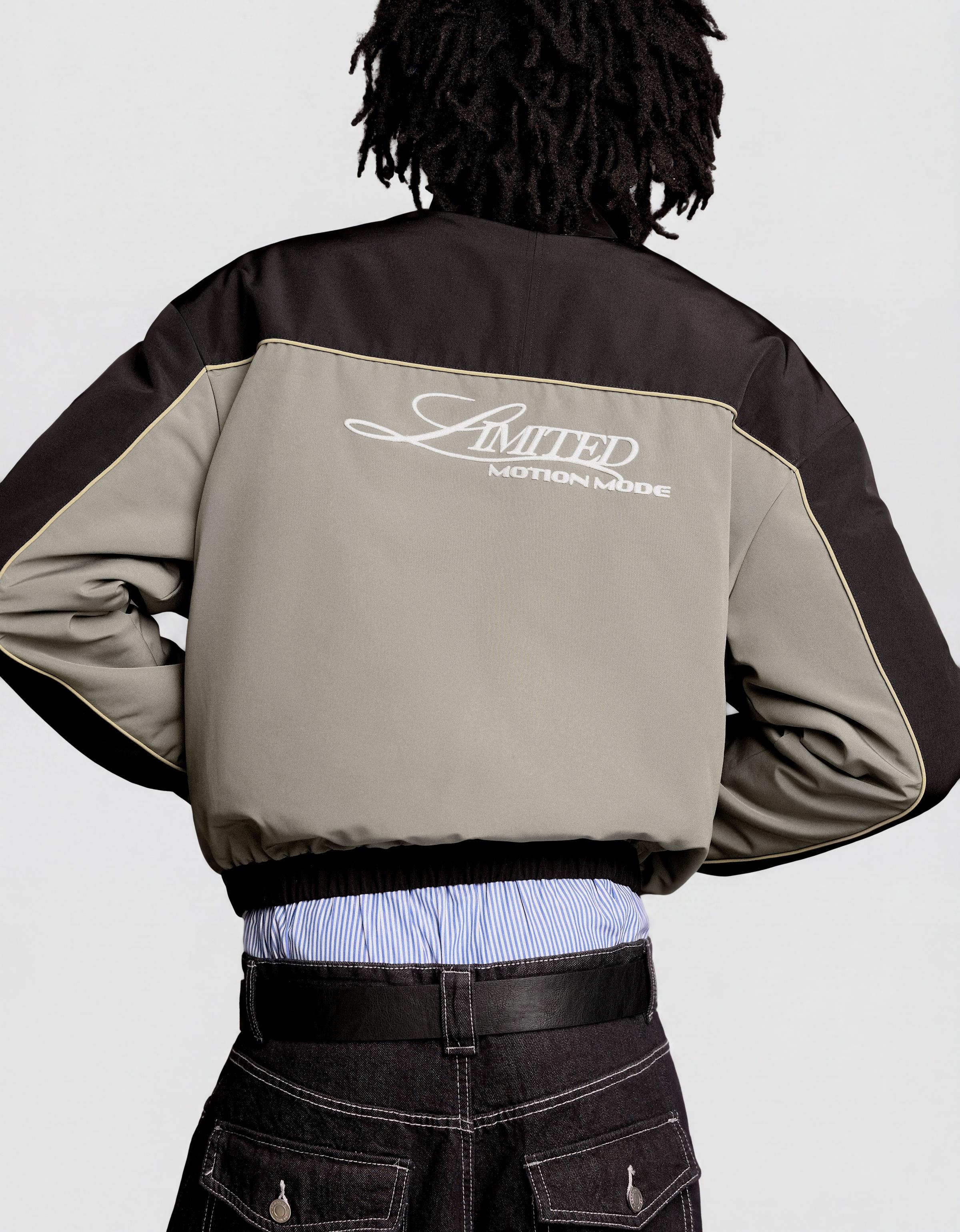 Printed zip-up jacket — Black