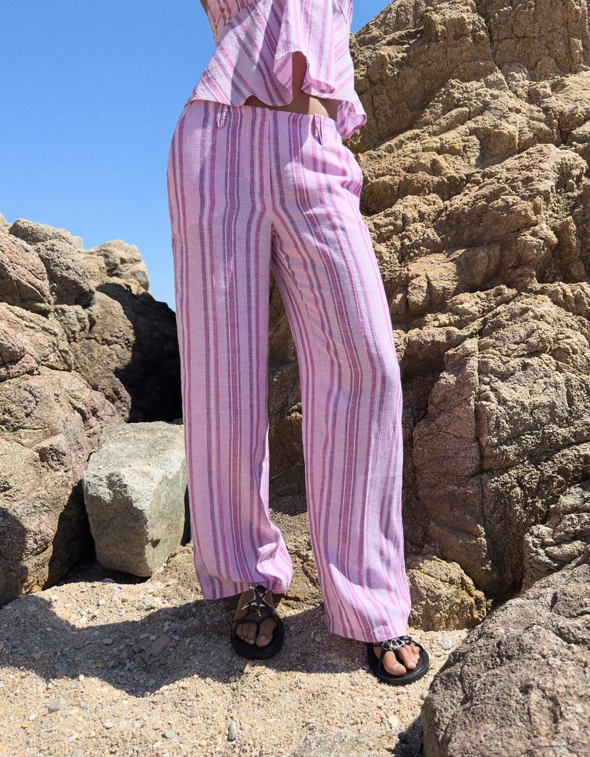 Ensemble top et pantalon-Rose-4