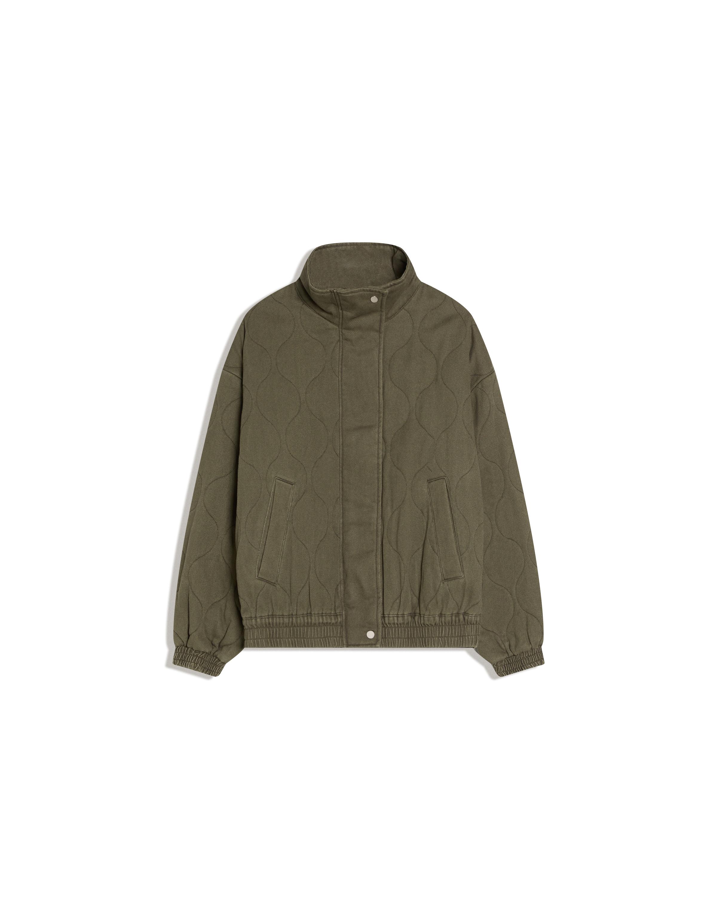 Washed effect jacket — Khaki