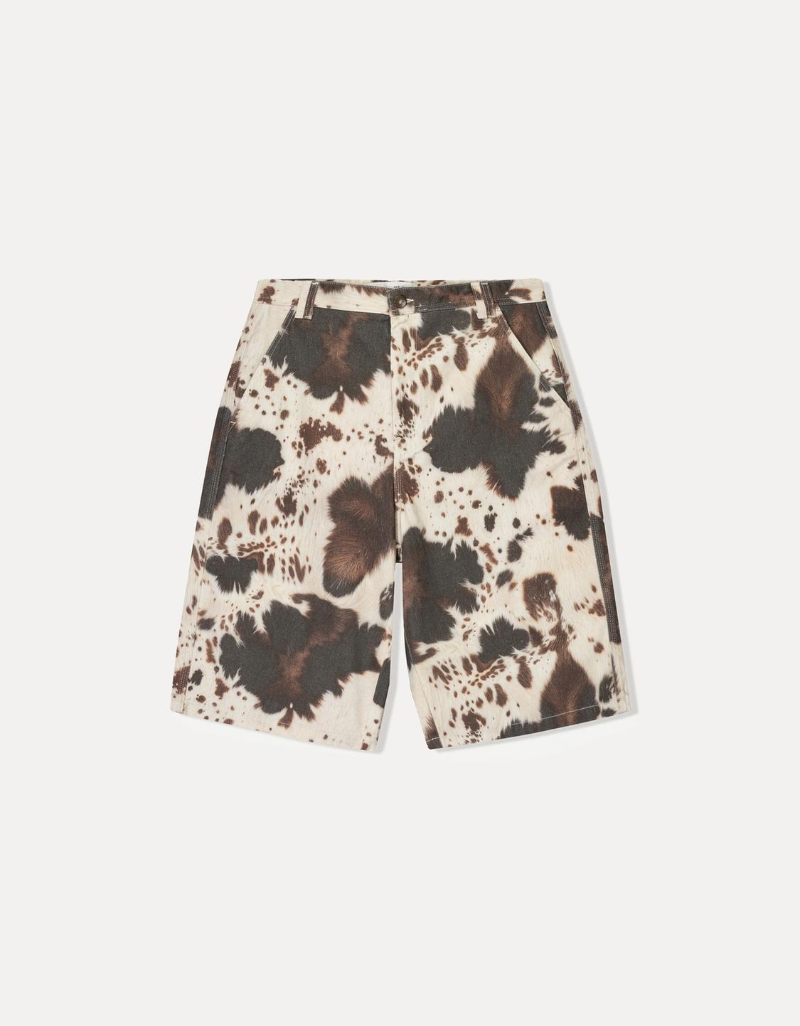 Animal print skater Bermuda shorts