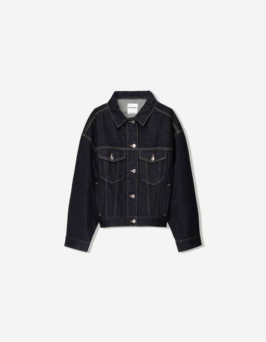 Balloon-jeansjacke-Marinenblau-3