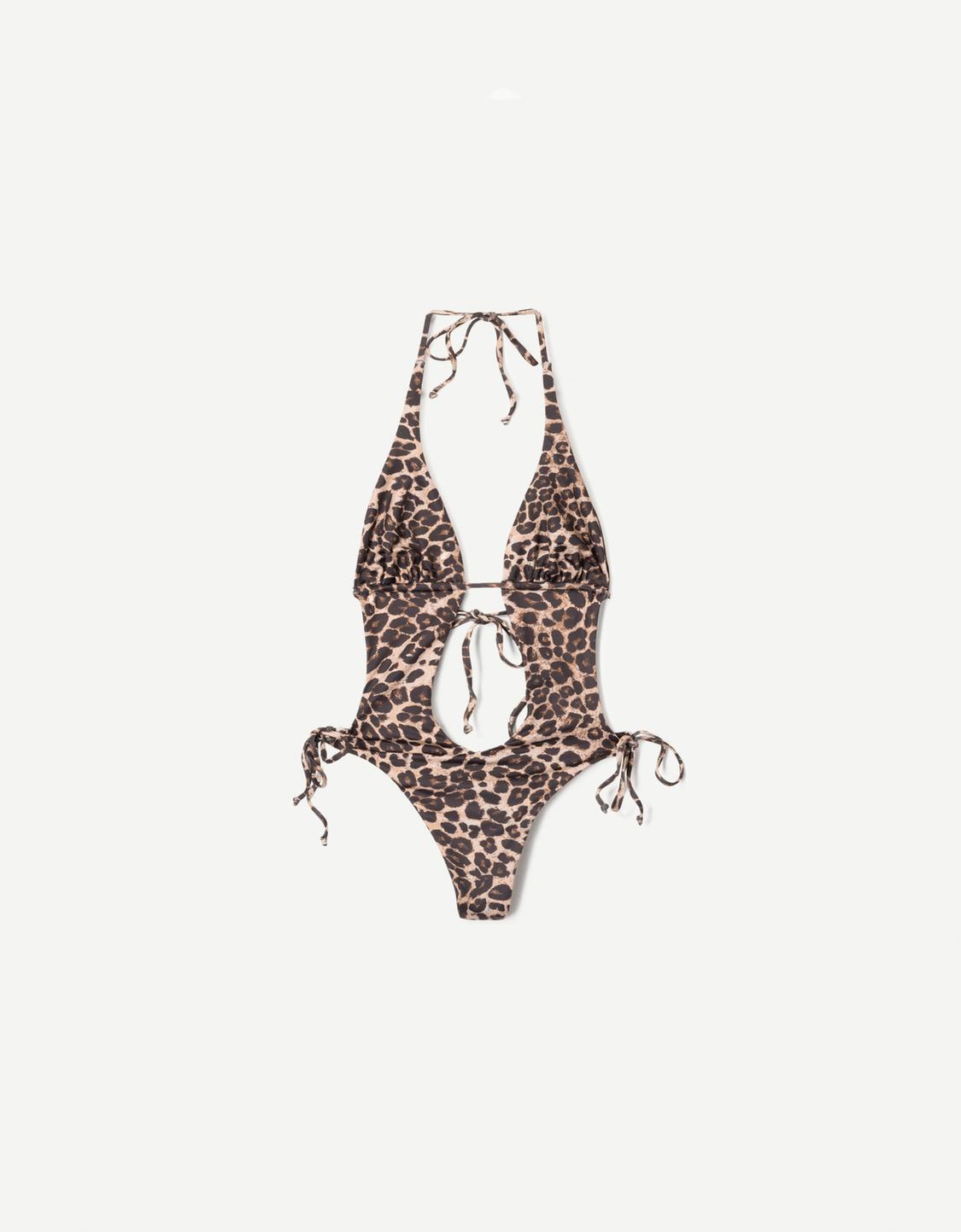 Animal print swim shorts