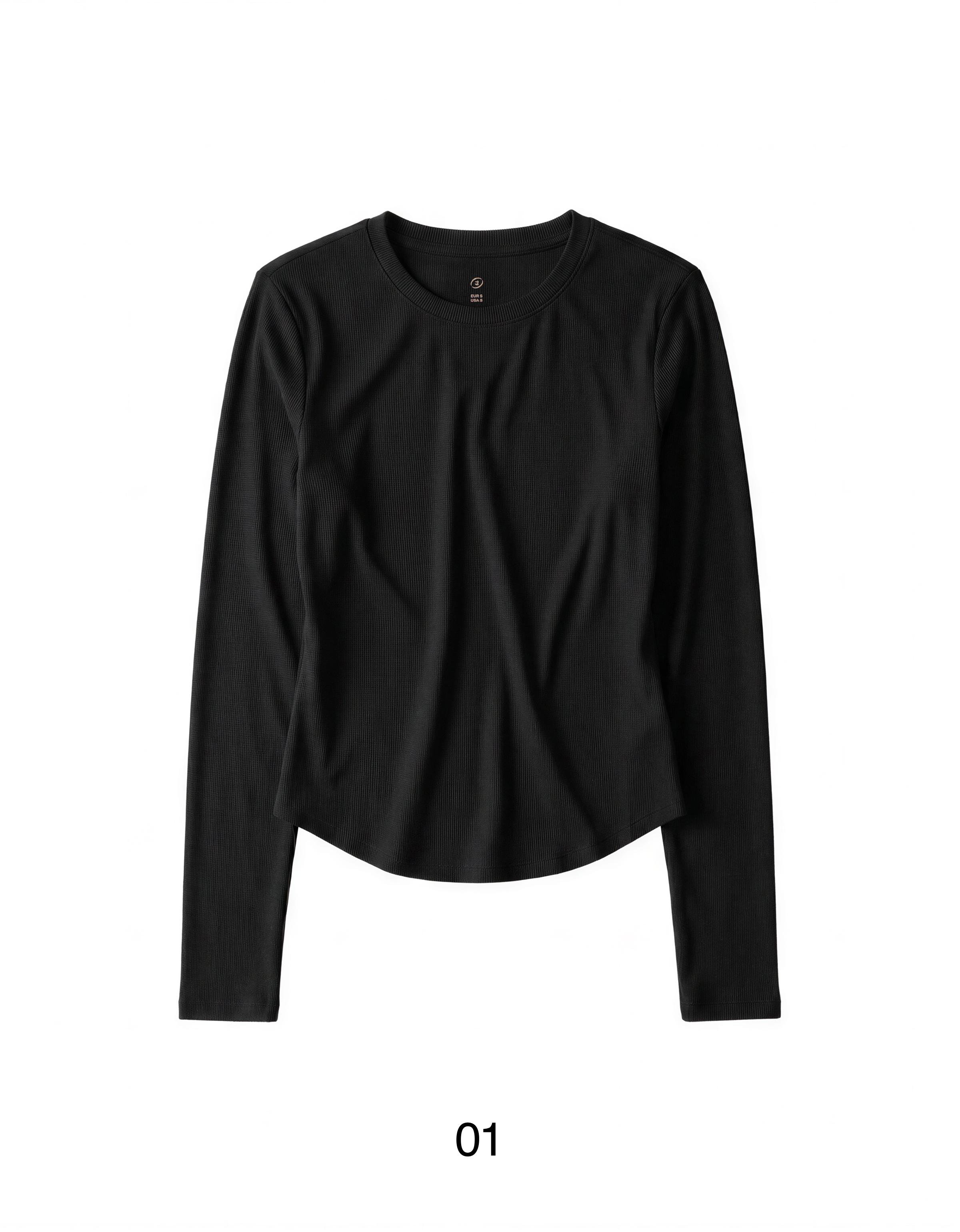 Technical long sleeve breathable & quick-dry T-shirt — Black