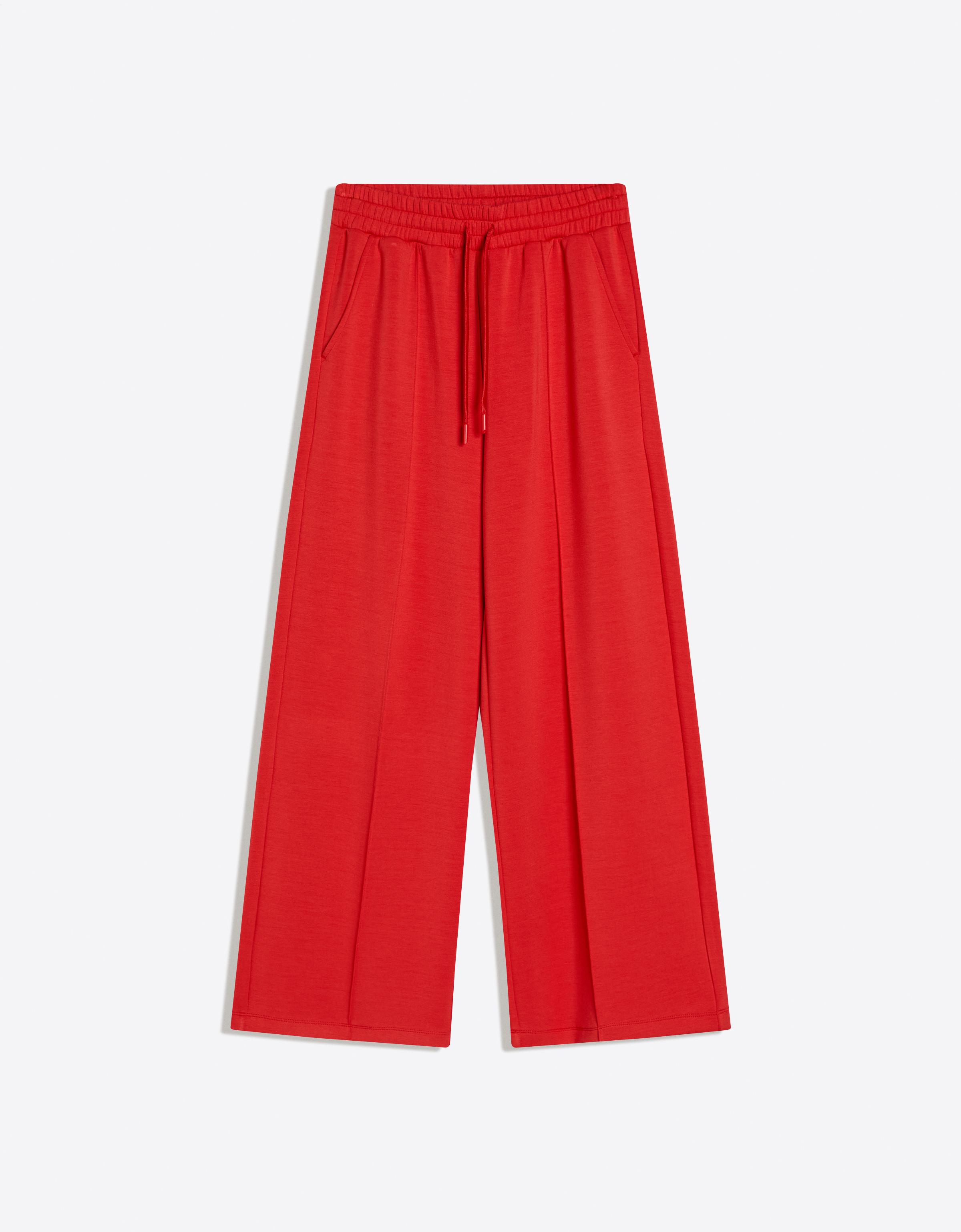 Wide-leg modal trousers