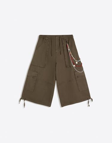 Cargo Bermuda shorts with chains — Khaki 5