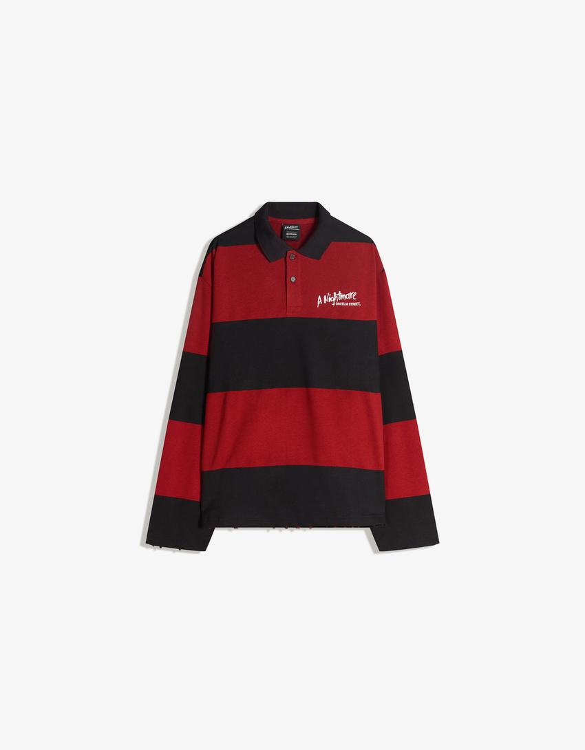 Polo-Sweatshirt Nightmare on Elm Street-Rot