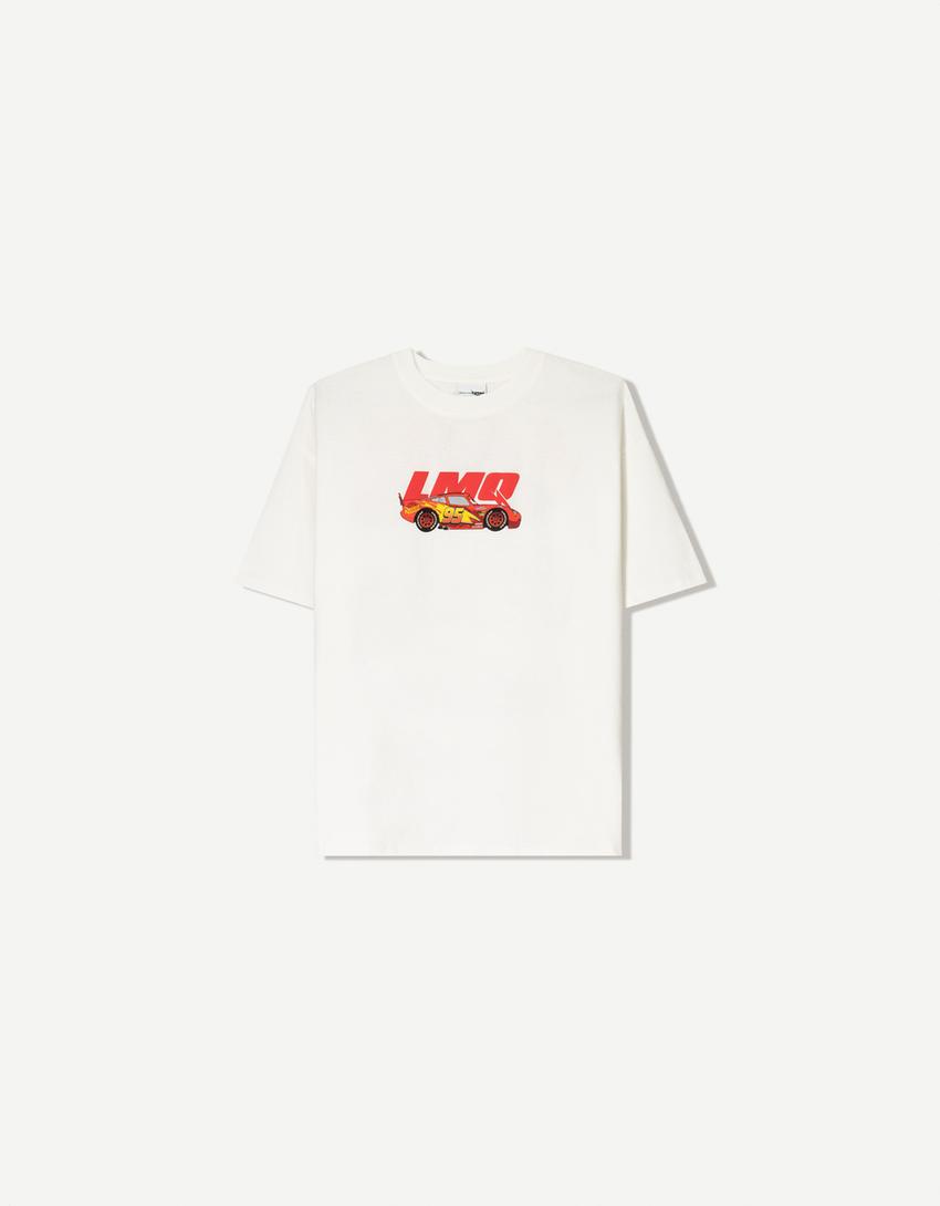 Camiseta Cars manga corta print-Blanco roto
